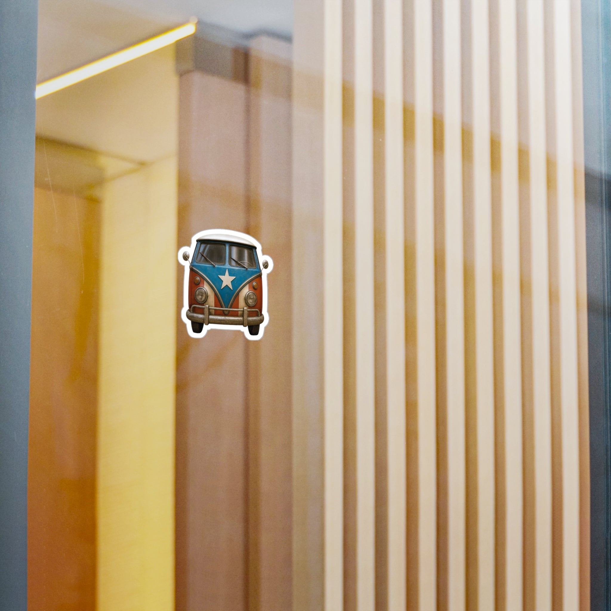 Sticker La Van Boricua Cultura Retro de Puerto Rico - Jibarillo