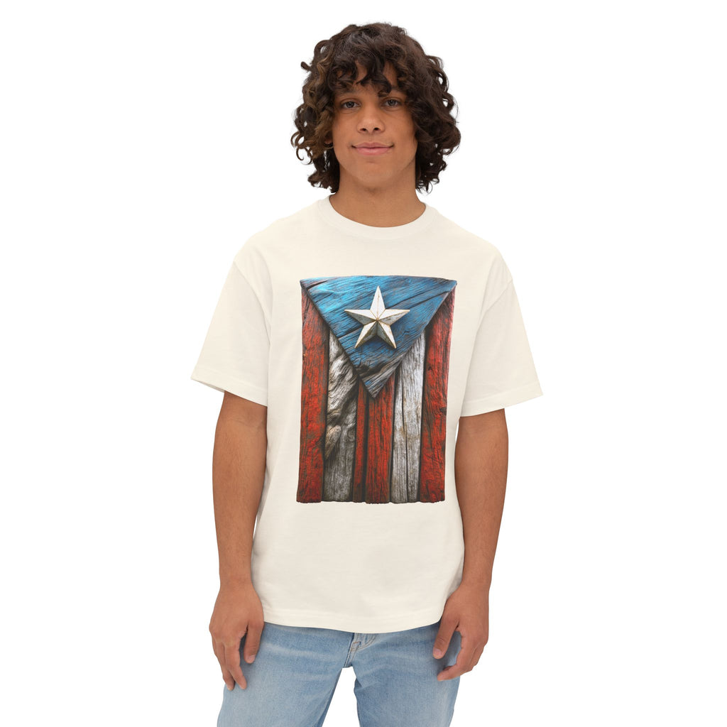 Camiseta Premium “Bandera en Madera” Orgullo de Puerto Rico 🇵🇷