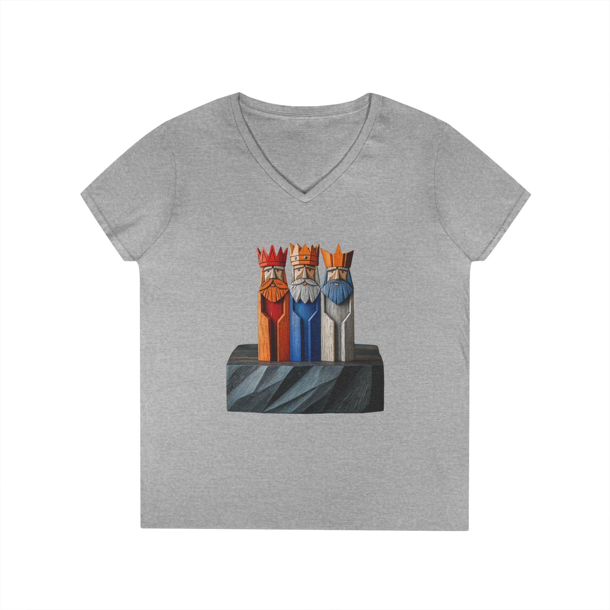 Camiseta V-Neck “Tres Reyes Boricuas” Tradición, Fe y Cultura de Puerto Rico 🇵🇷