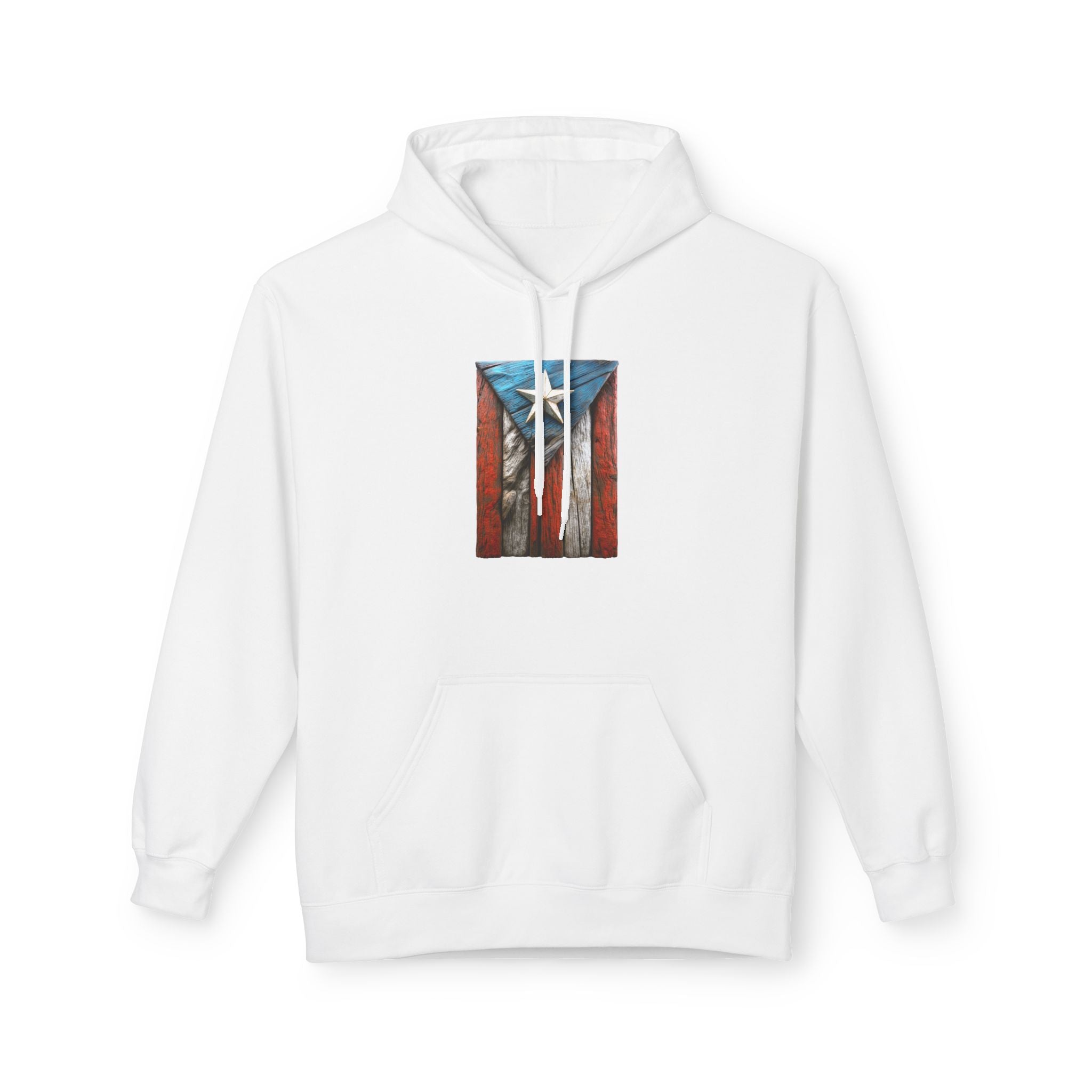Hoodie Premium “Bandera en Madera” Orgullo de Puerto Rico 🇵🇷