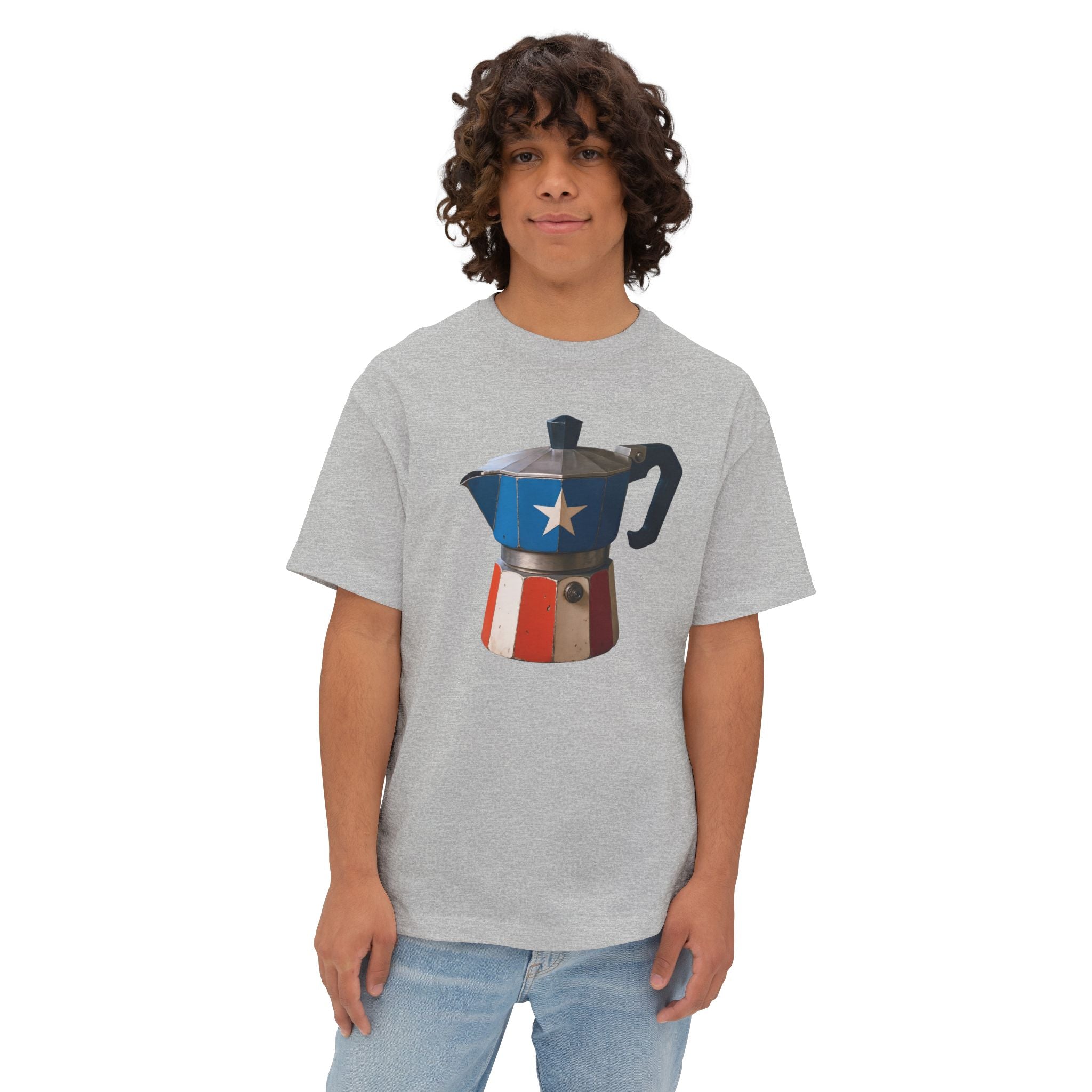 Camiseta Premium front print “Greca Boricua” – Oversized Heavy Weight 🇵🇷