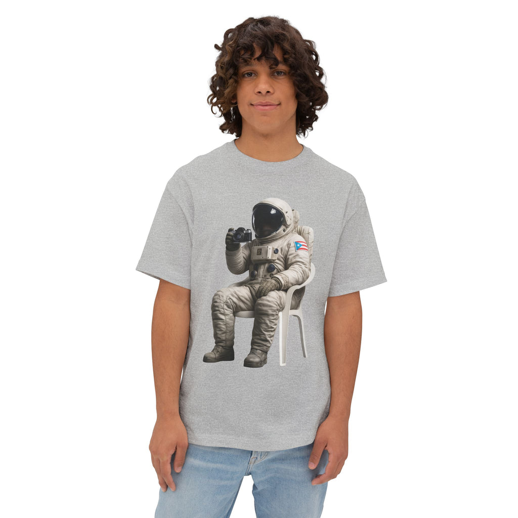 Camiseta Premium “Boricua en la Luna” Astronauta Boricua Oversized Heavy Weight 🇵🇷