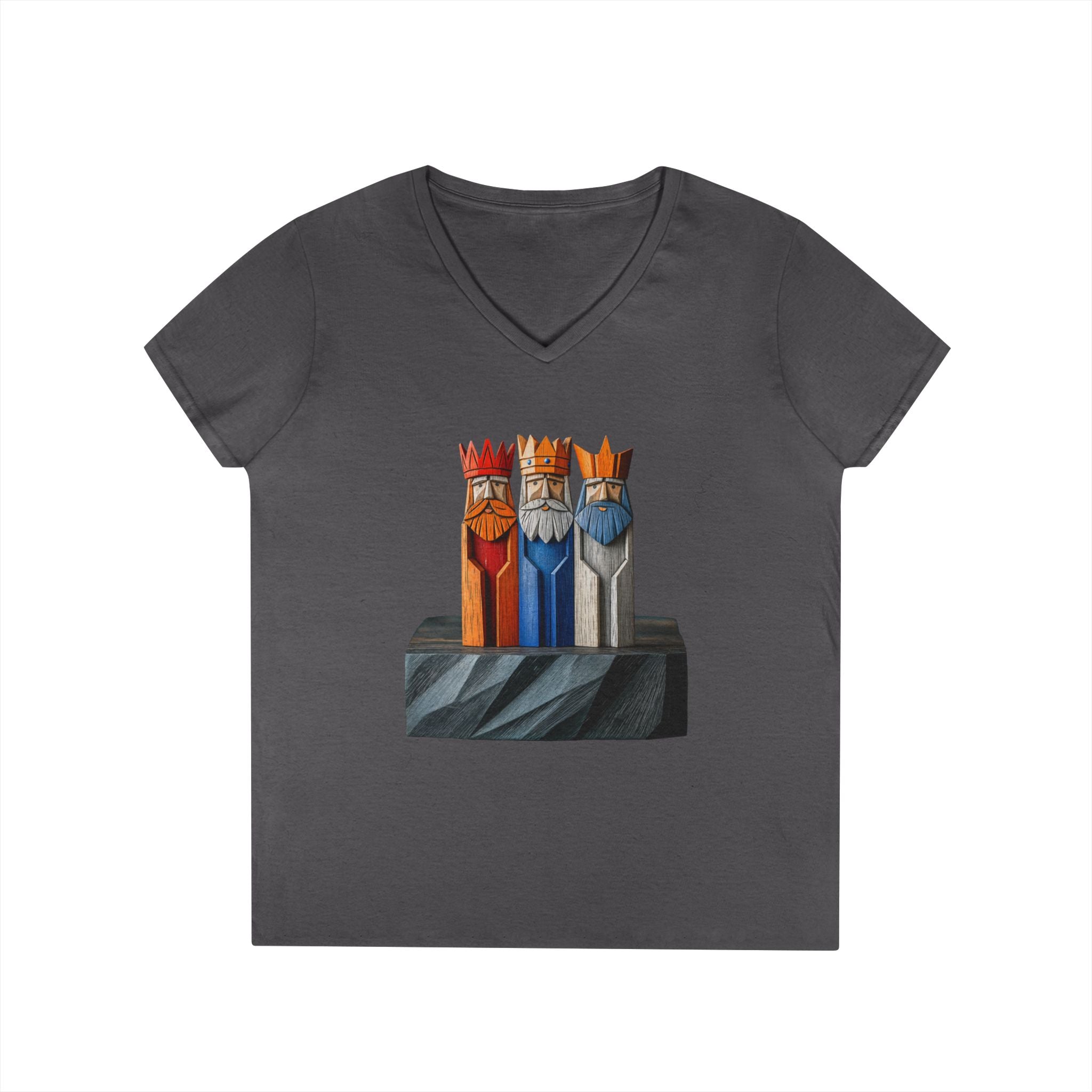 Camiseta V-Neck “Tres Reyes Boricuas” Tradición, Fe y Cultura de Puerto Rico 🇵🇷