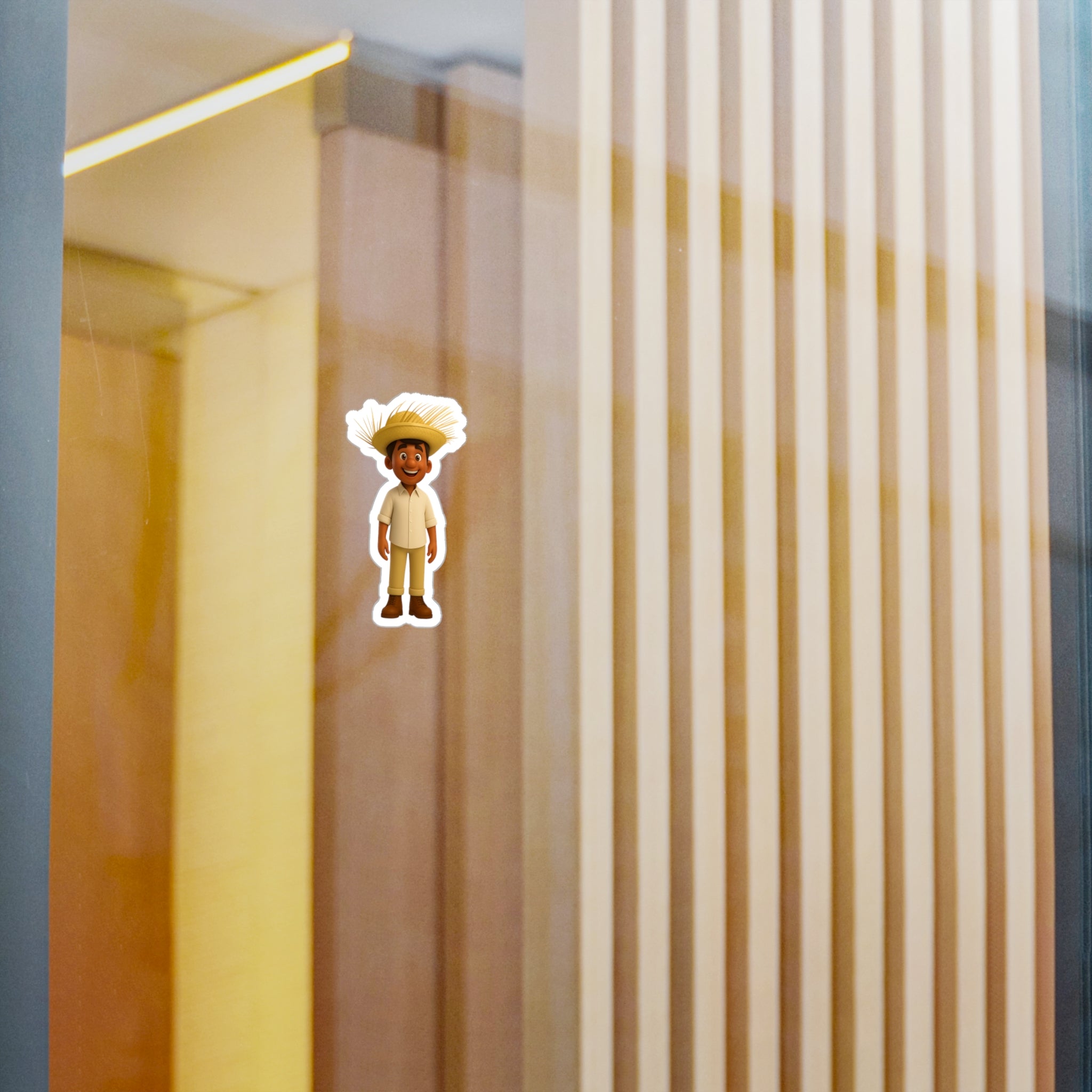 Sticker Jibarito Boricua con Pava Raíces de Puerto Rico - Jibarillo