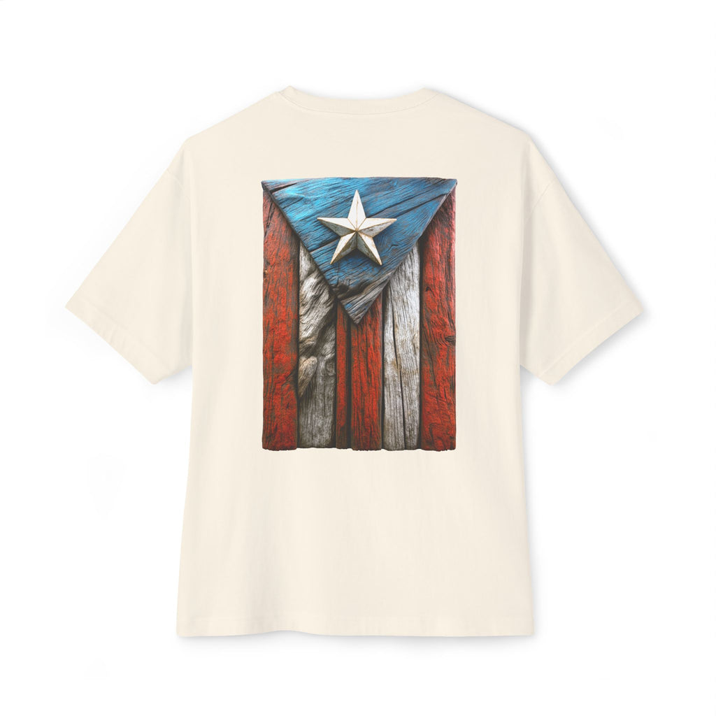 Camiseta Premium double print “Bandera en Madera” Orgullo de Puerto Rico 🇵🇷