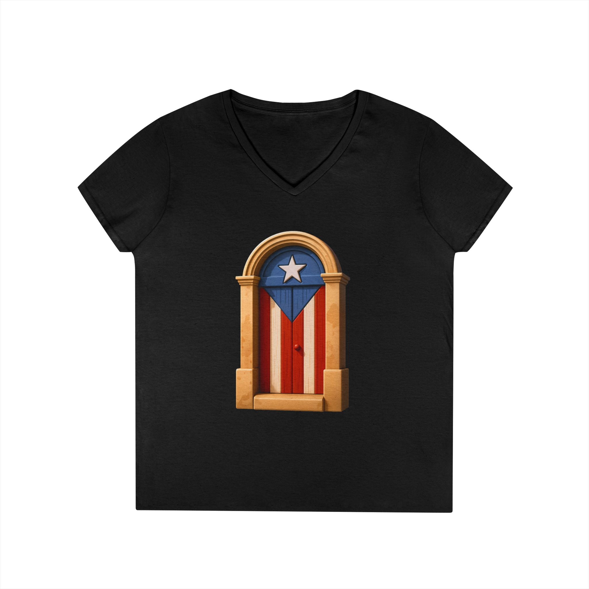 Camiseta V-Neck “Puerta de San Juan” Orgullo y Tradición de Puerto Rico 🇵🇷