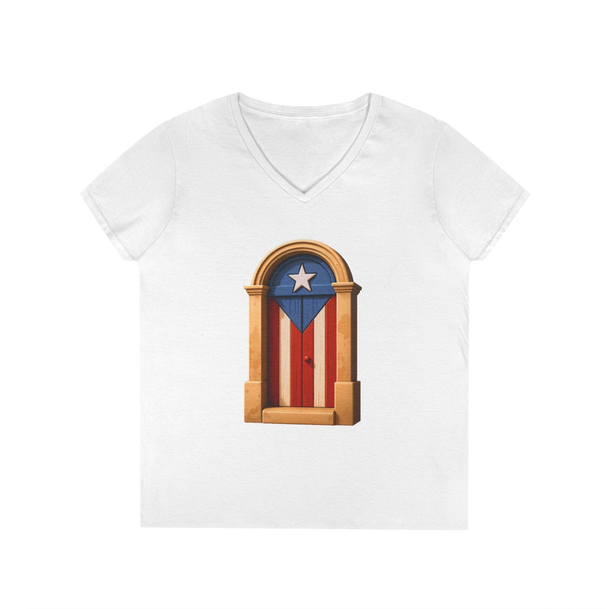 Camiseta V-Neck “Puerta de San Juan” Orgullo y Tradición de Puerto Rico 🇵🇷