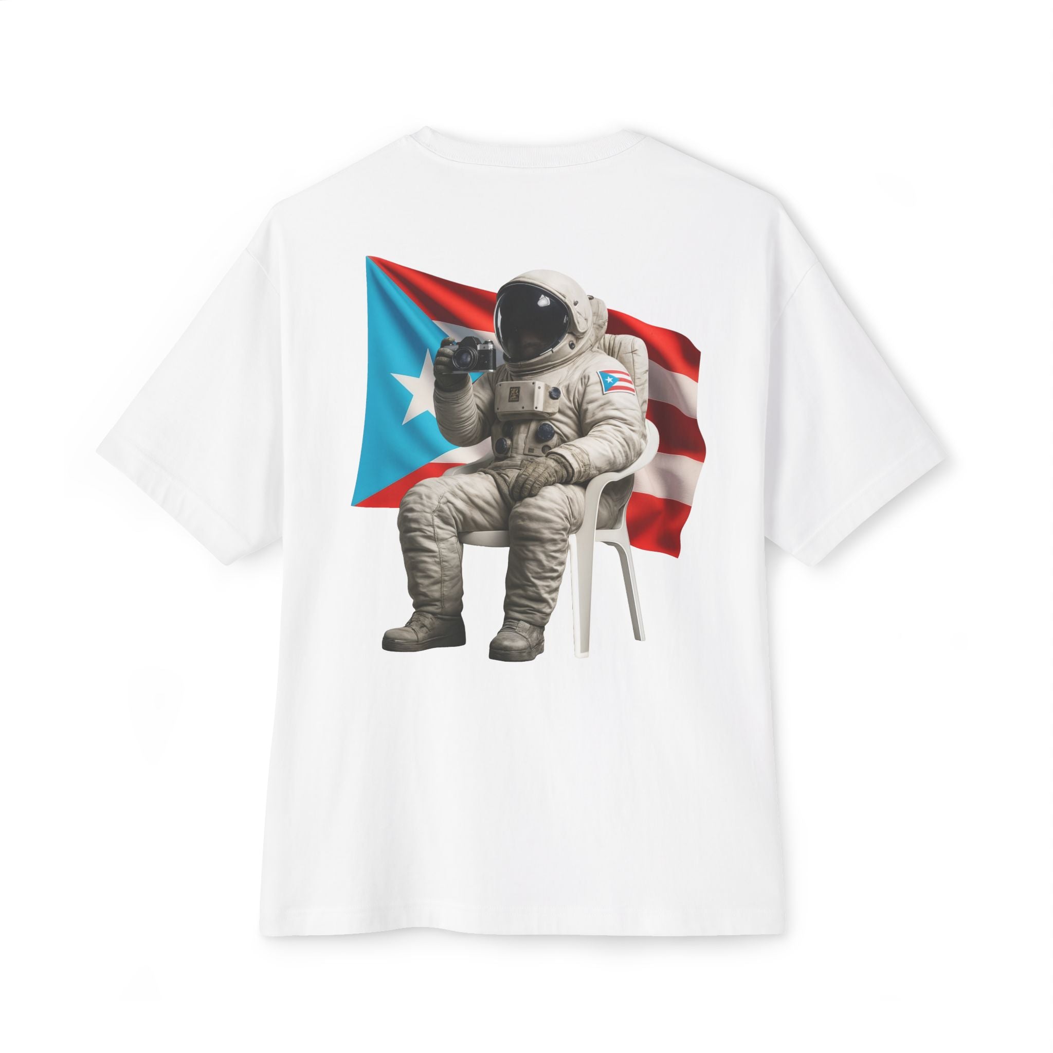 Camiseta Premium “Boricua en la Luna” Astronauta Boricua Oversized Heavy Weight 🇵🇷
