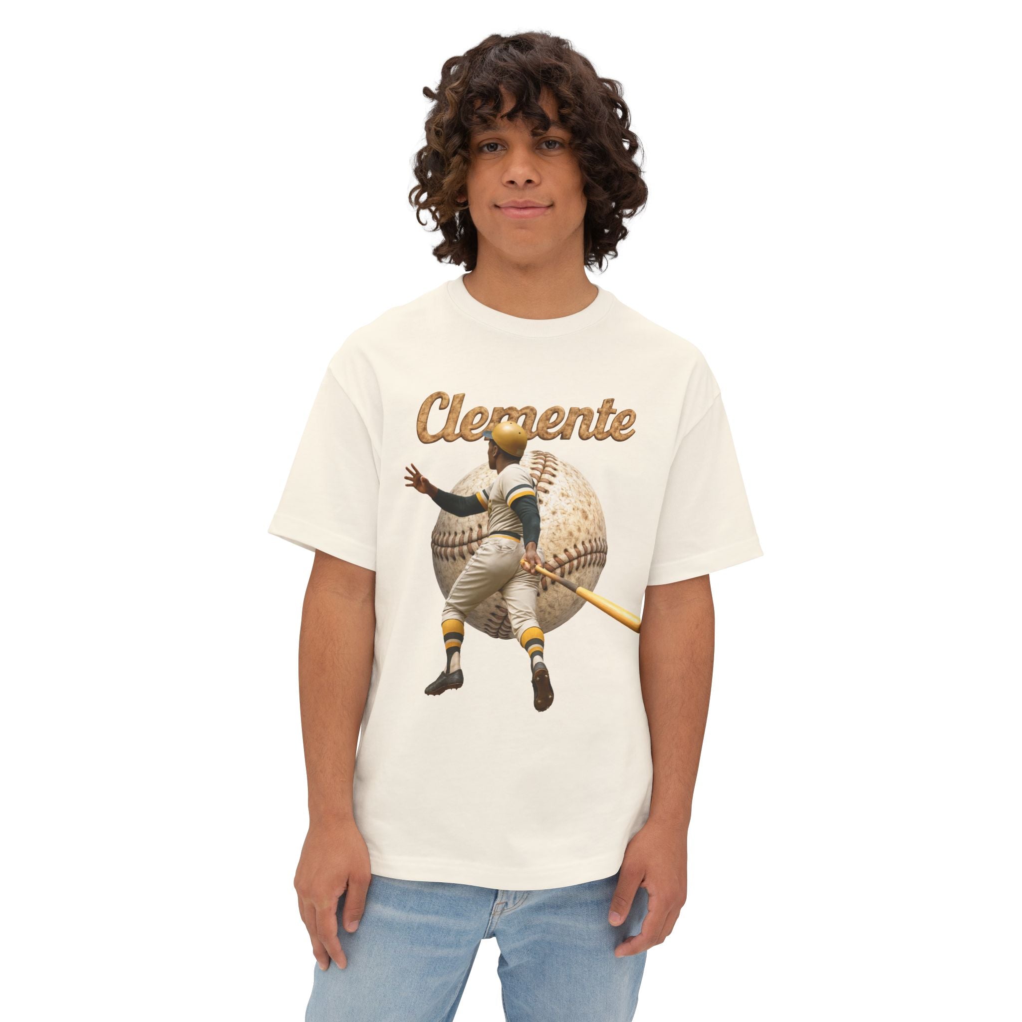 Camiseta Premium front print “Clemente Leyenda” Oversized Heavy Weight 🇵🇷