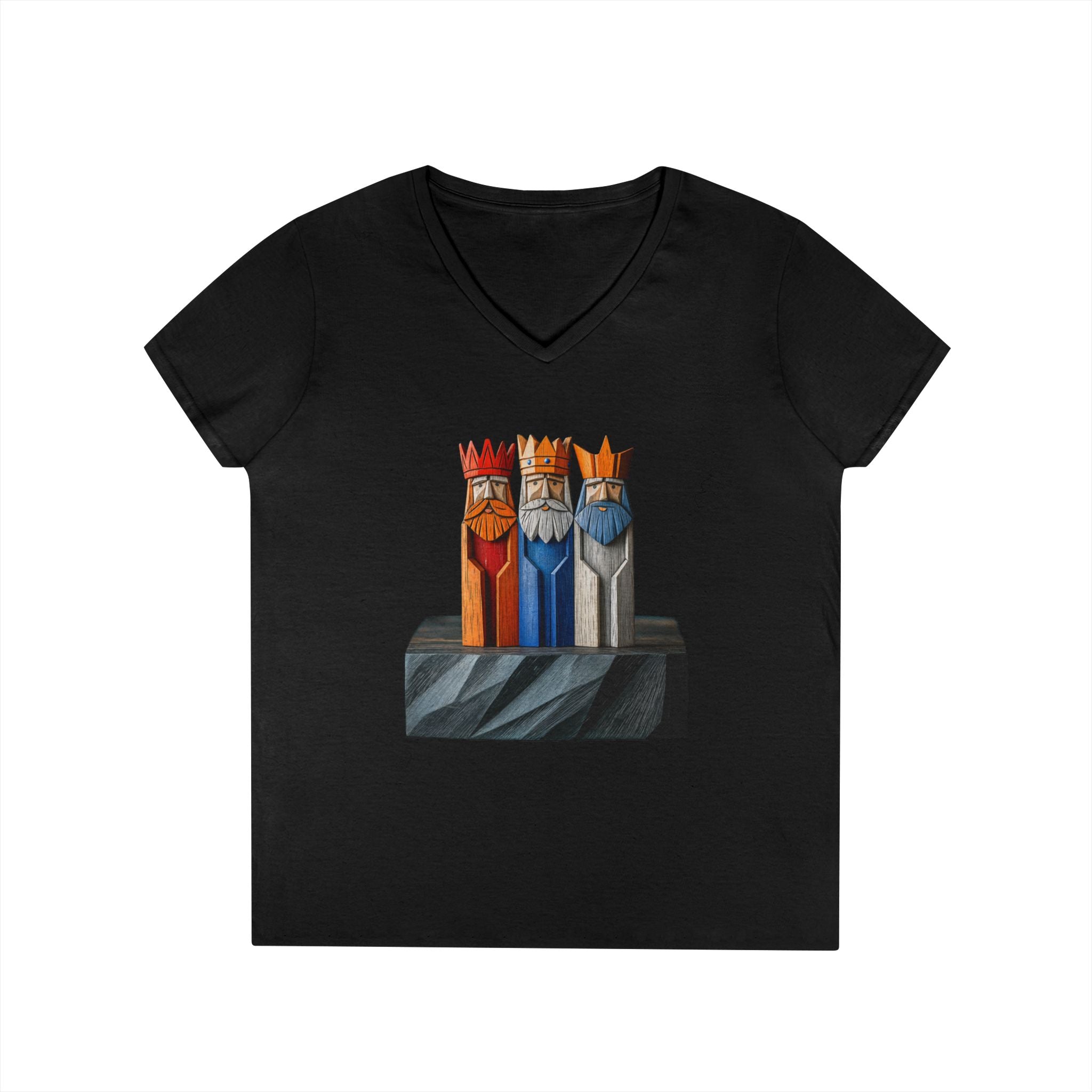 Camiseta V-Neck “Tres Reyes Boricuas” Tradición, Fe y Cultura de Puerto Rico 🇵🇷