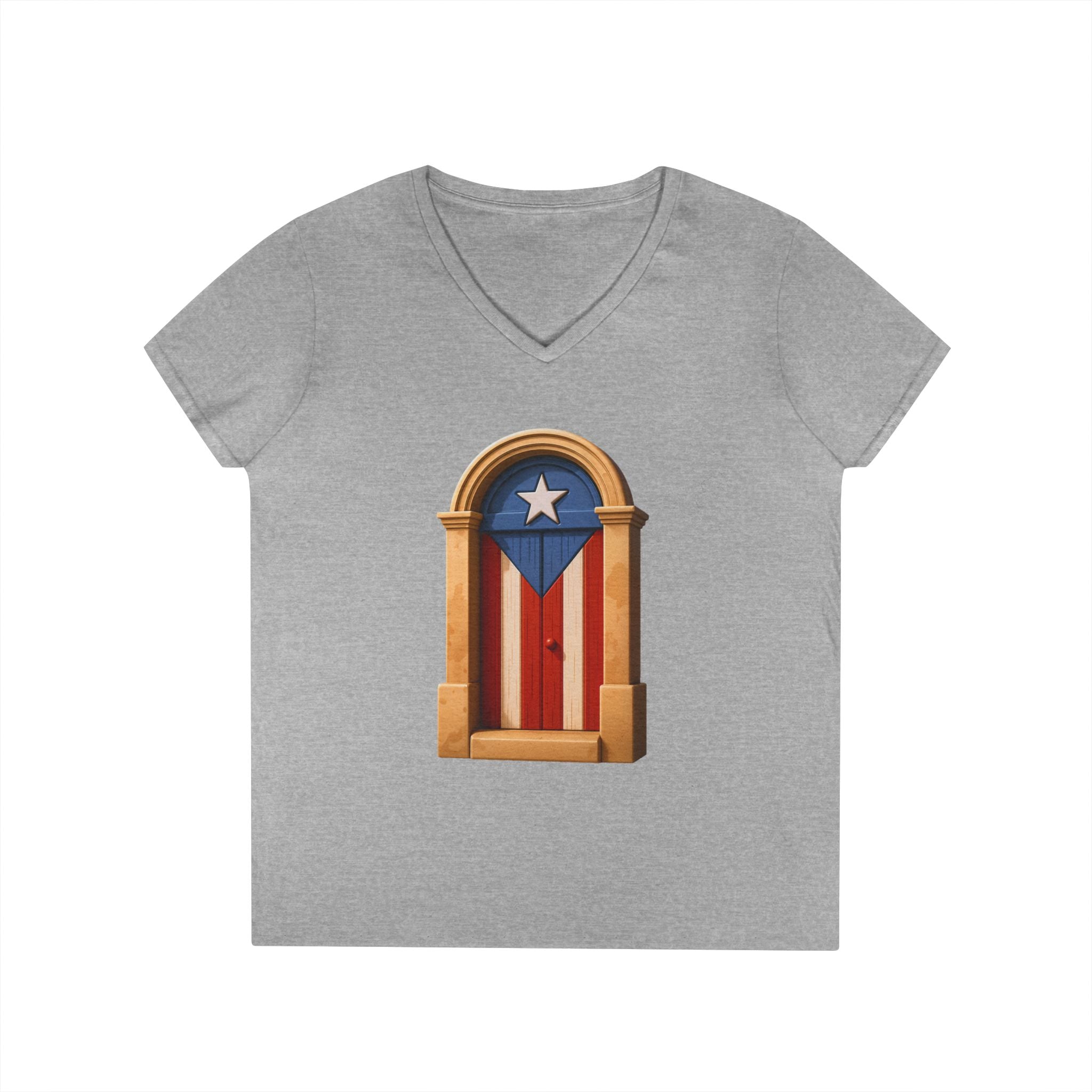 Camiseta V-Neck “Puerta de San Juan” Orgullo y Tradición de Puerto Rico 🇵🇷