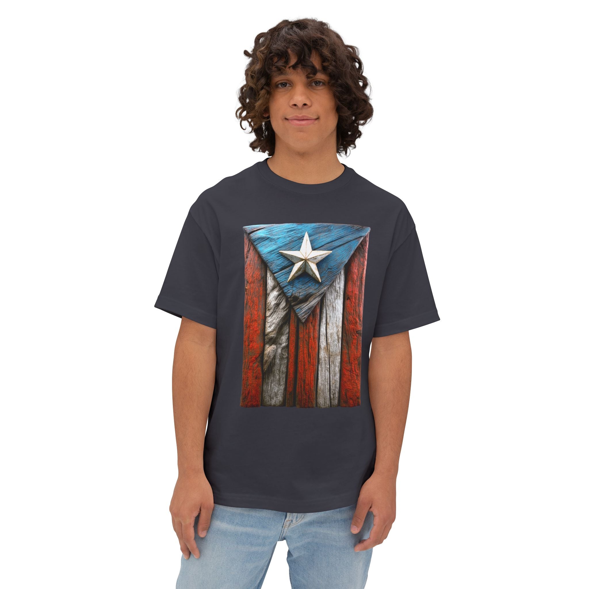 Camiseta Premium “Bandera en Madera” Orgullo de Puerto Rico 🇵🇷