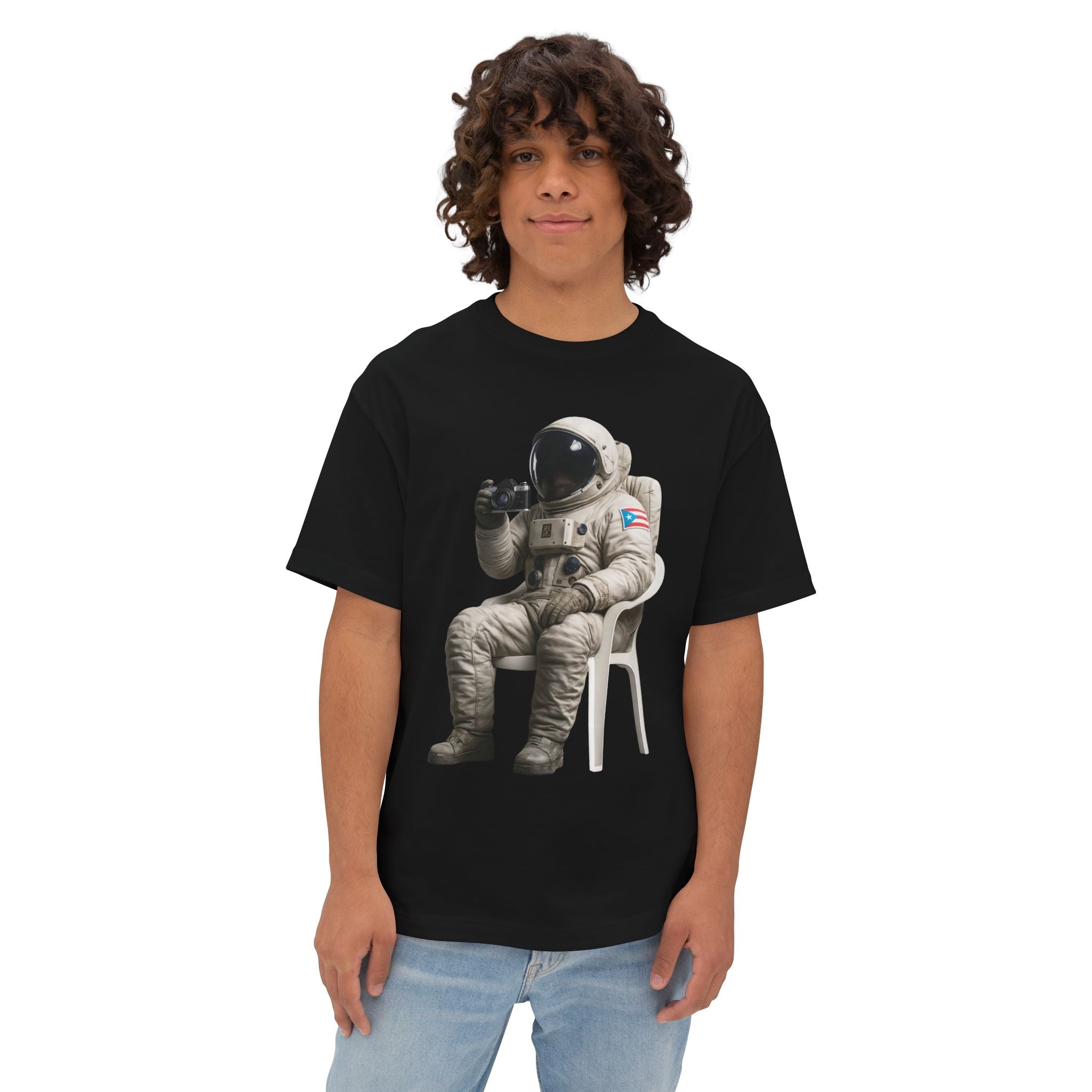 Camiseta Premium “Boricua en la Luna” Astronauta Boricua Oversized Heavy Weight 🇵🇷