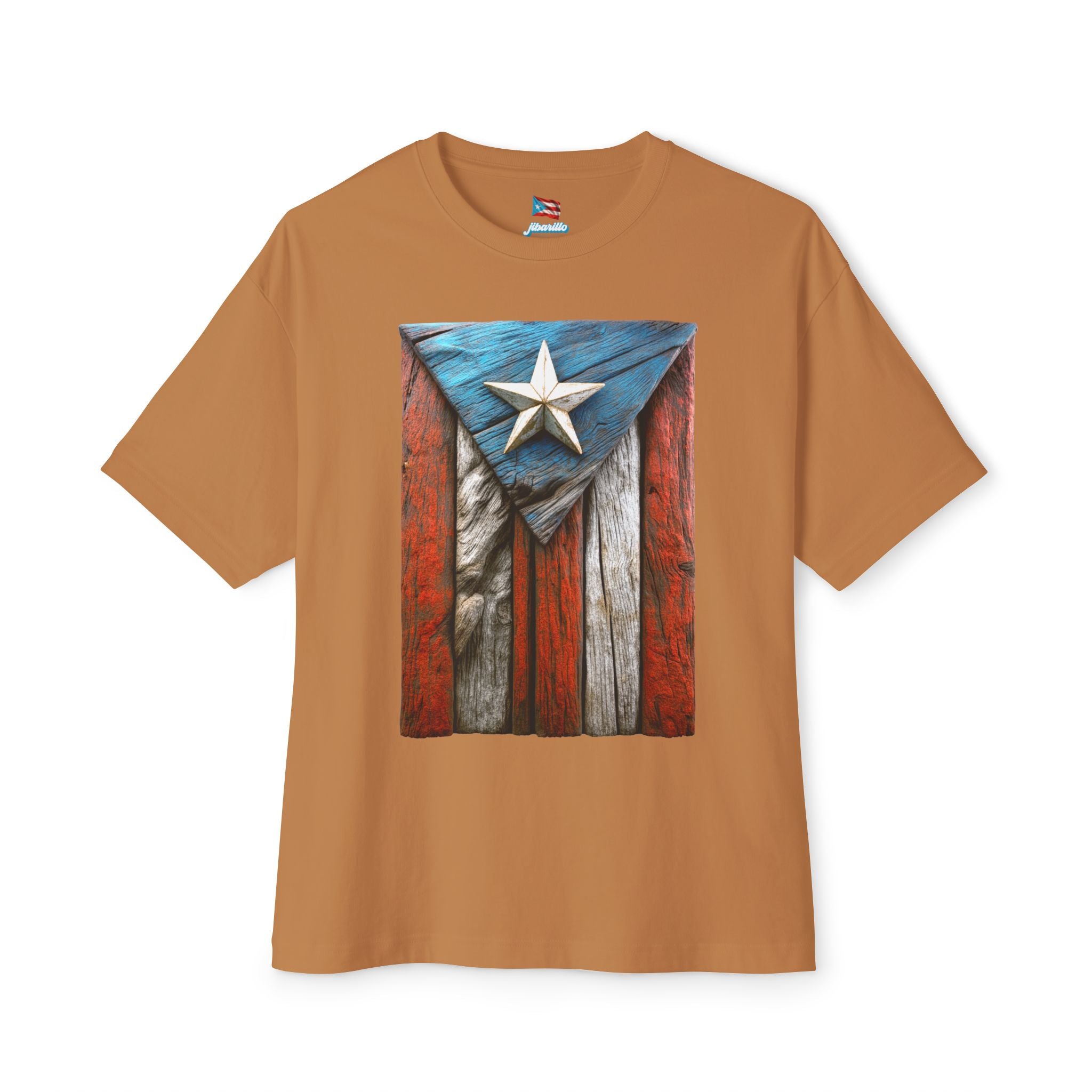 Camiseta Premium “Bandera en Madera” Orgullo de Puerto Rico 🇵🇷