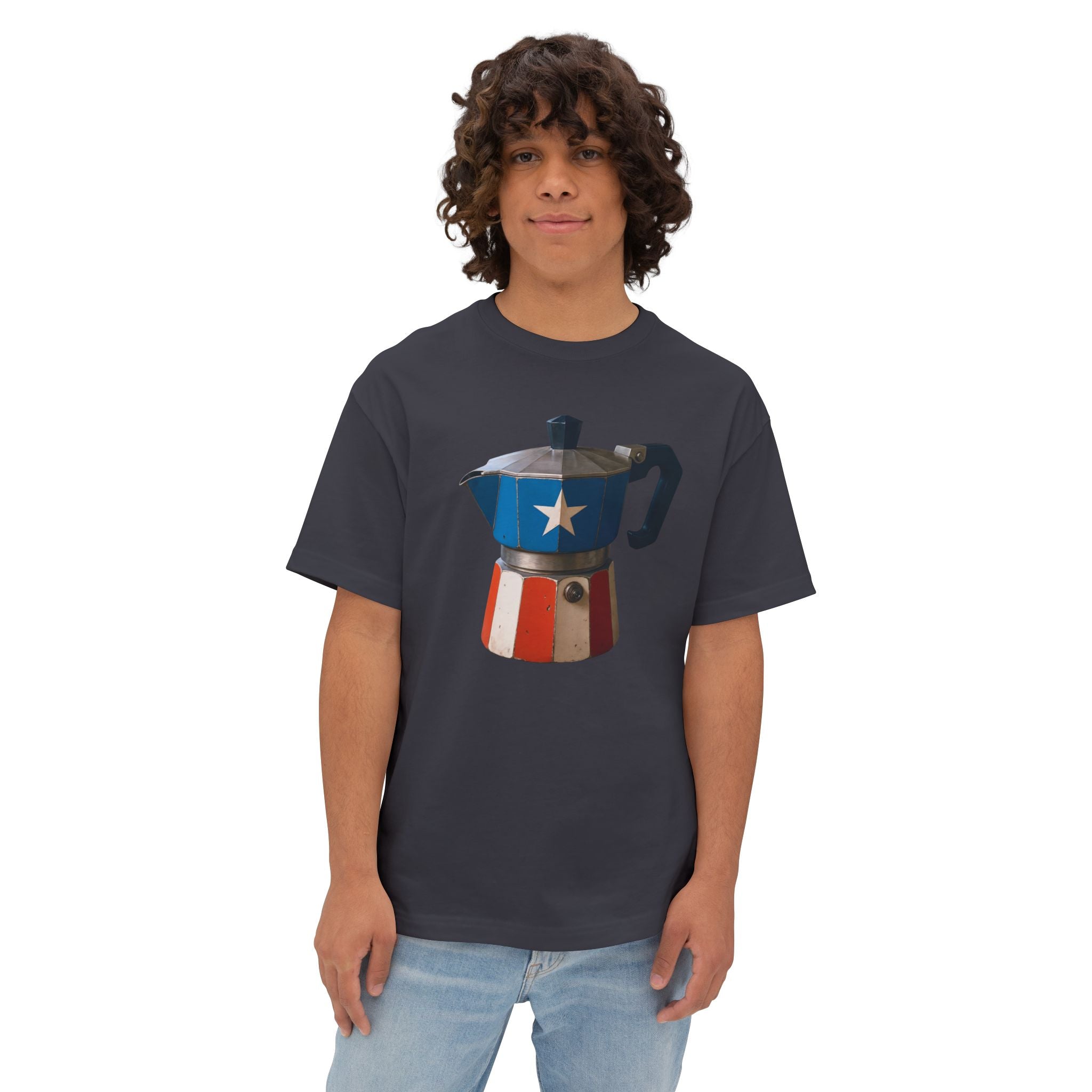 Camiseta Premium front print “Greca Boricua” – Oversized Heavy Weight 🇵🇷