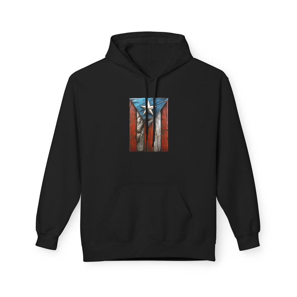 Hoodie Premium “Bandera en Madera” Orgullo de Puerto Rico 🇵🇷