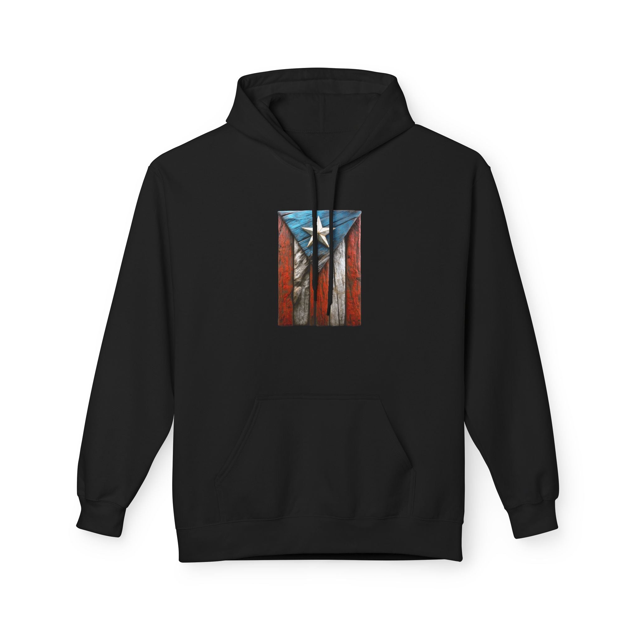Hoodie Premium “Bandera en Madera” Orgullo de Puerto Rico 🇵🇷