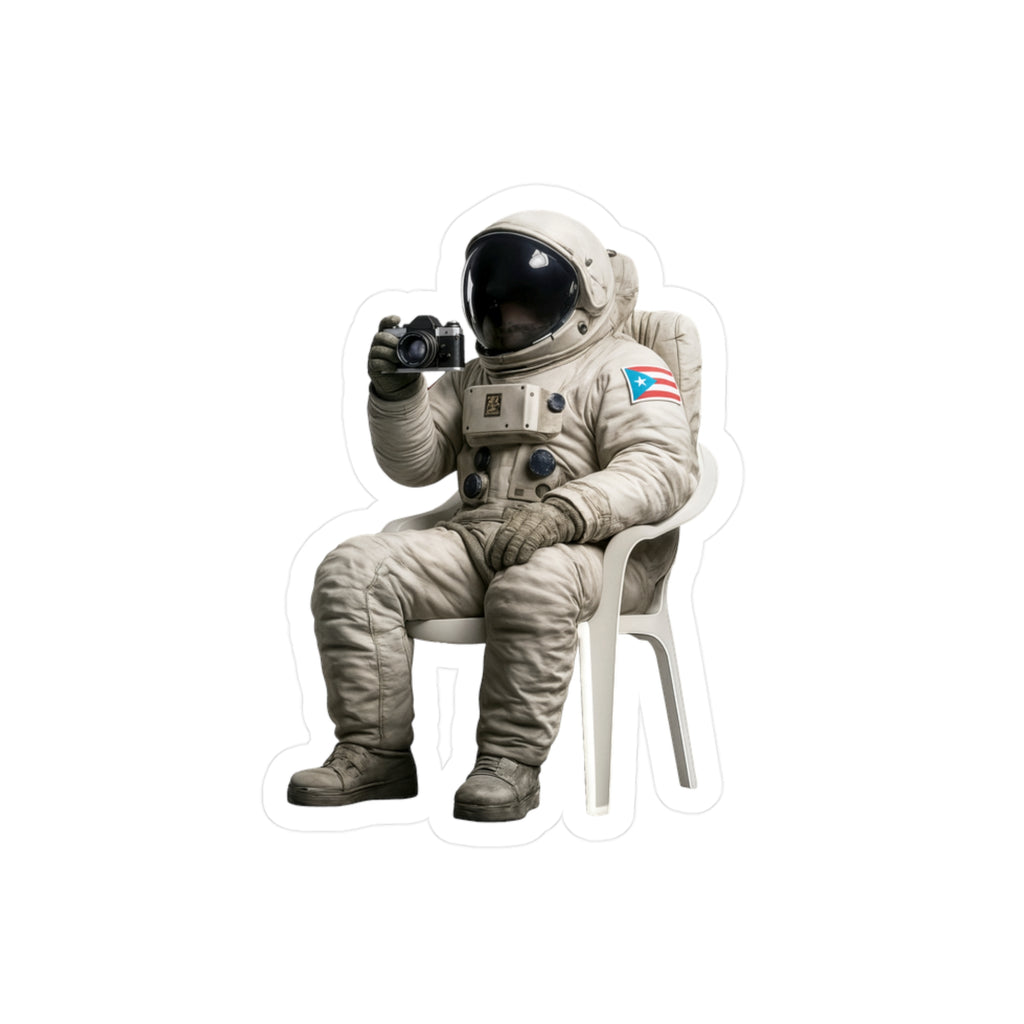 Sticker Astronauta Boricua Cultura y Orgullo en el Espacio - Jibarillo