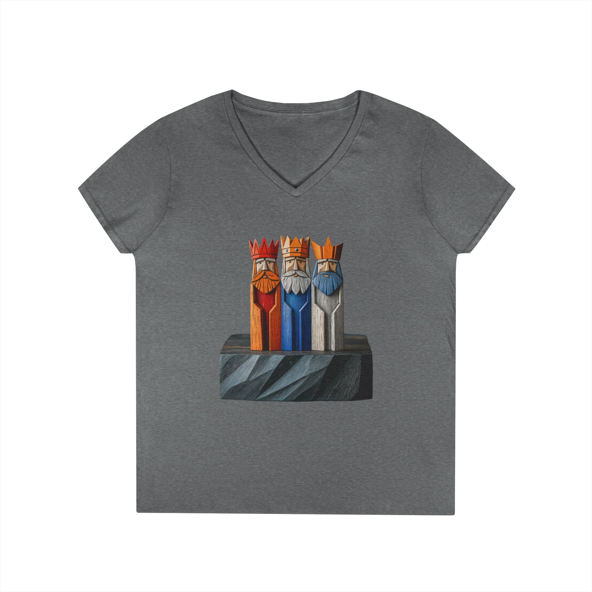 Camiseta V-Neck “Tres Reyes Boricuas” Tradición, Fe y Cultura de Puerto Rico 🇵🇷