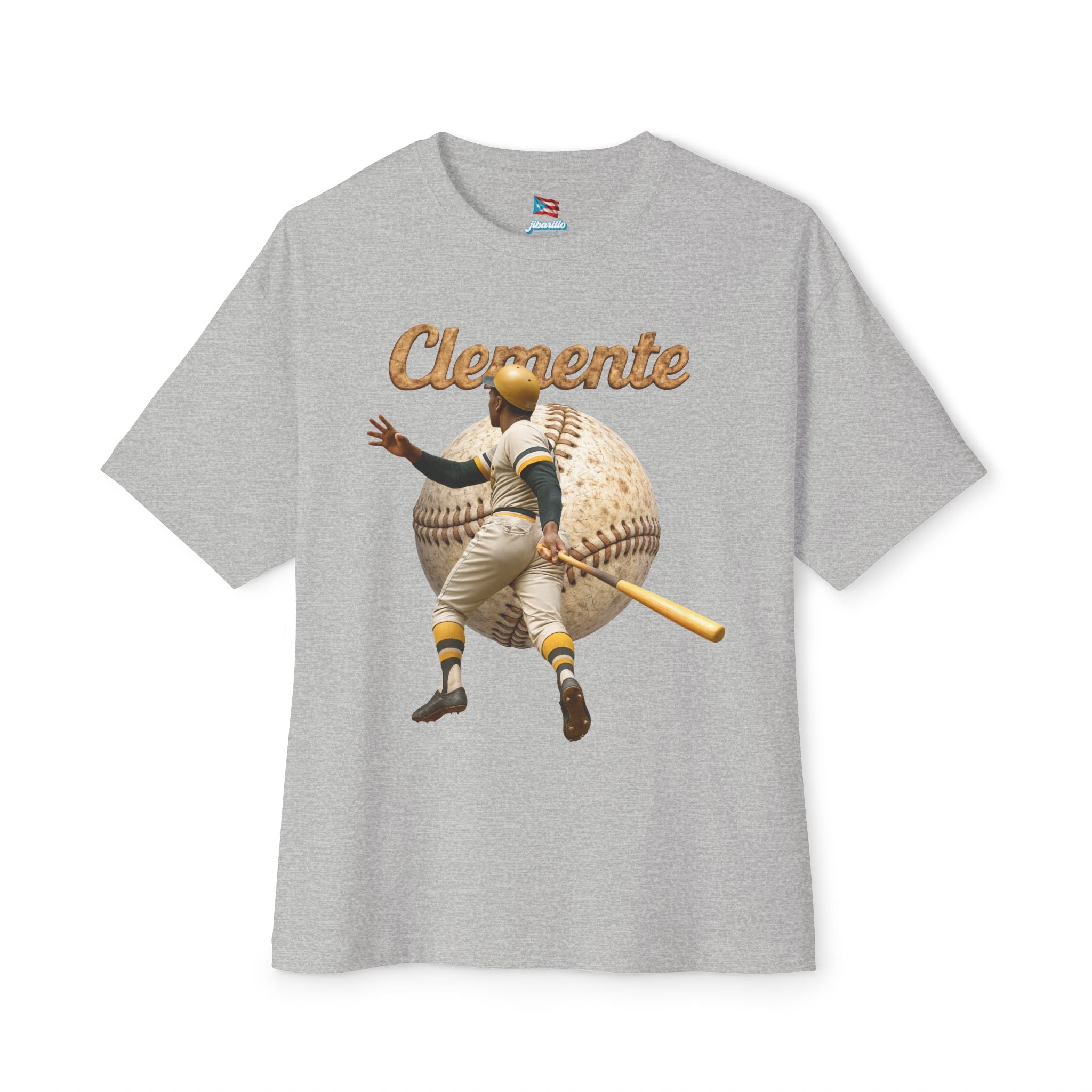 Camiseta Premium front print “Clemente Leyenda” Oversized Heavy Weight 🇵🇷