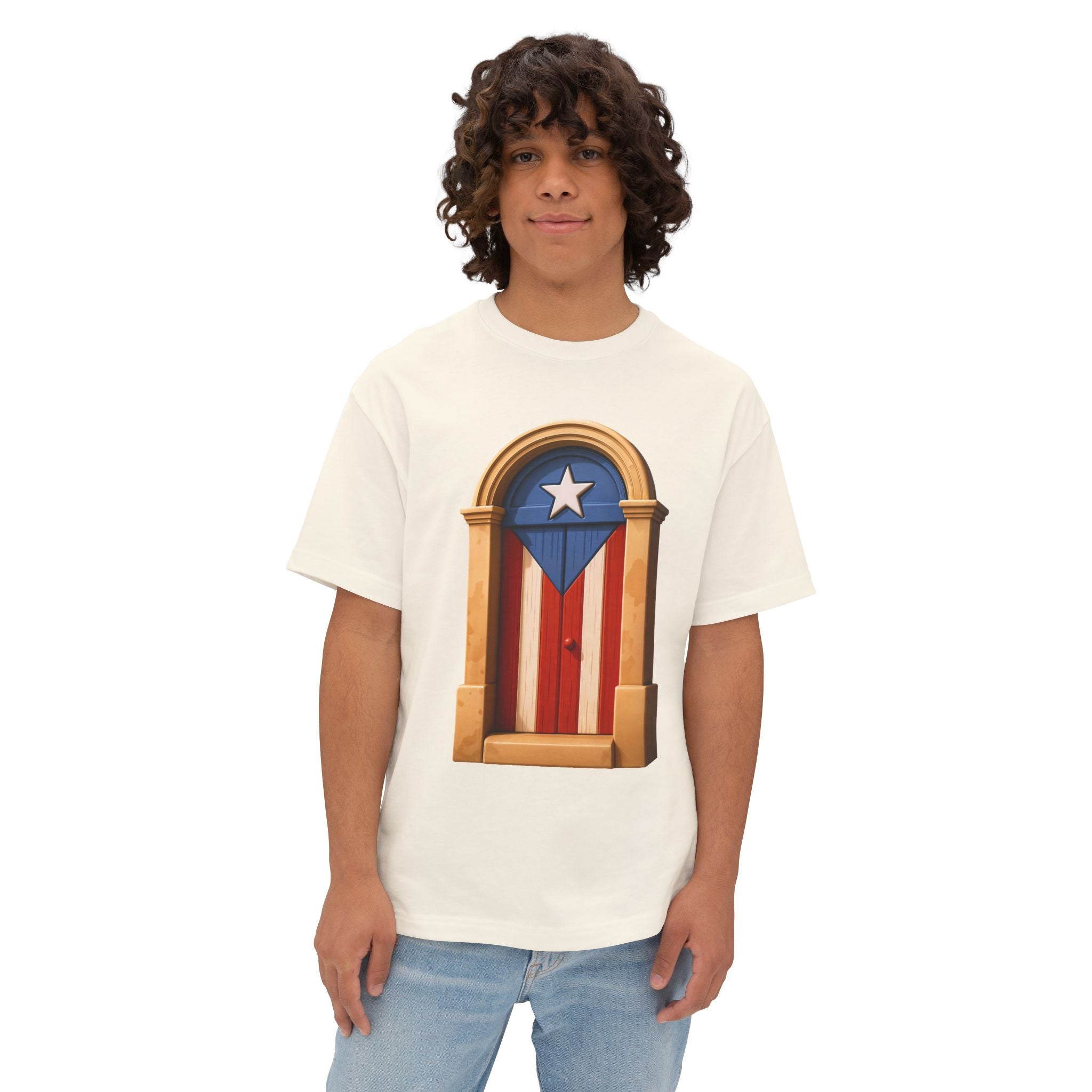 Camiseta Premium “Puerta Boricua” Oversized Heavy Weight 🇵🇷