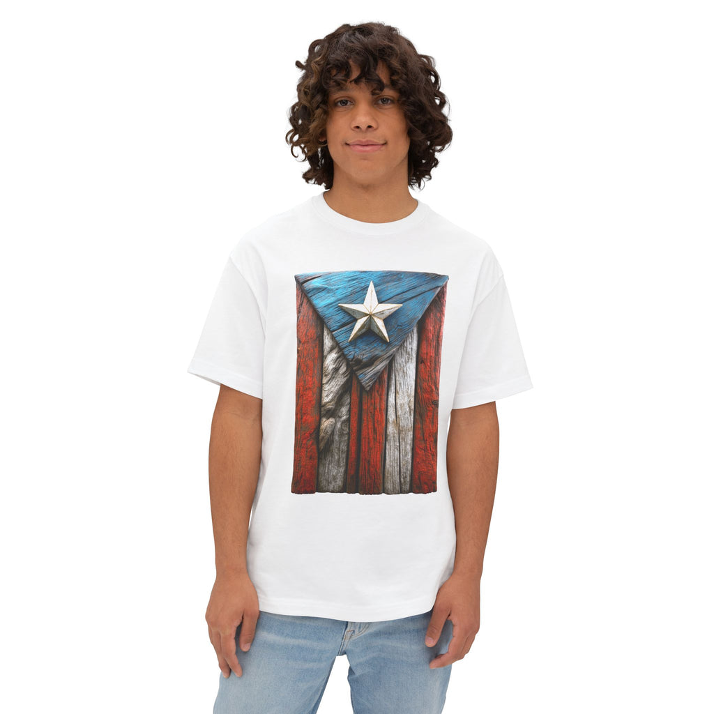 Camiseta Premium “Bandera en Madera” Orgullo de Puerto Rico 🇵🇷