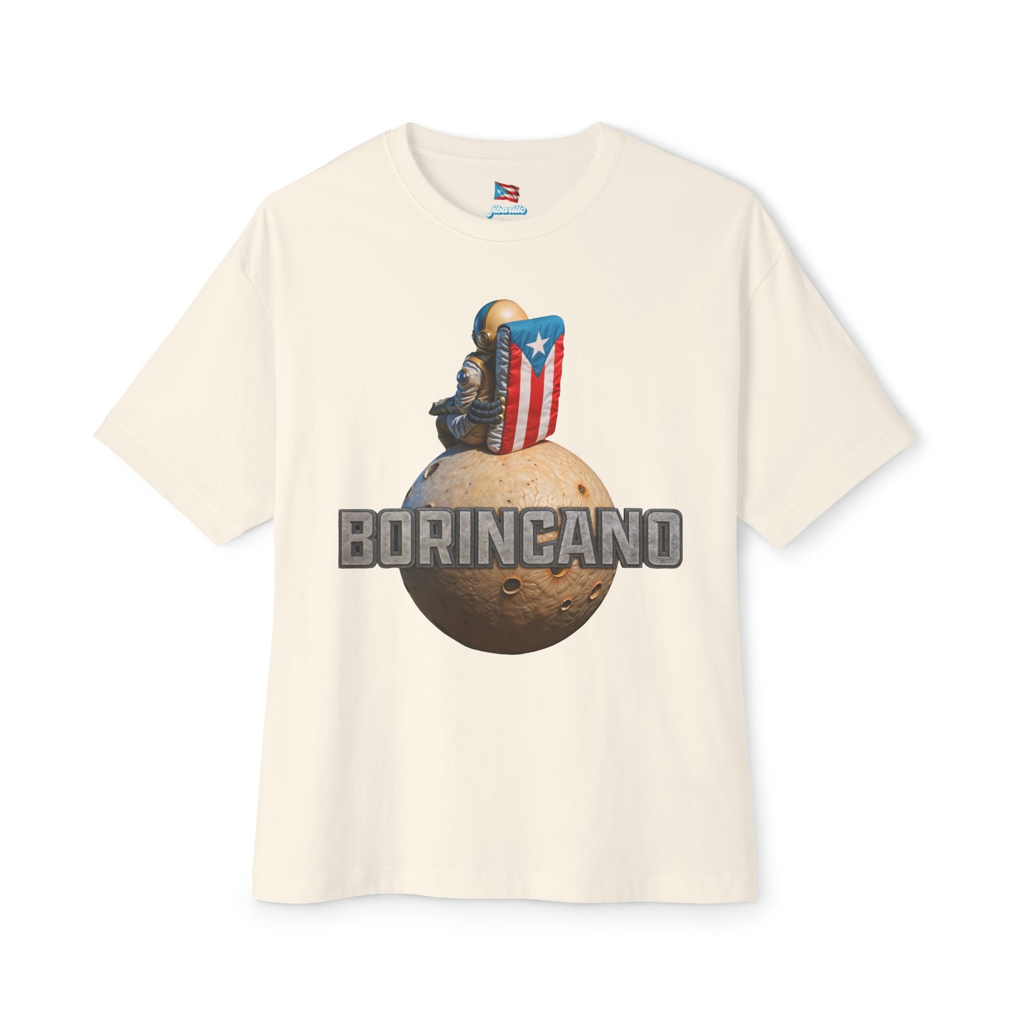 Camiseta Premium Front Print  “Borincano” Oversized Heavy Weight 🇵🇷