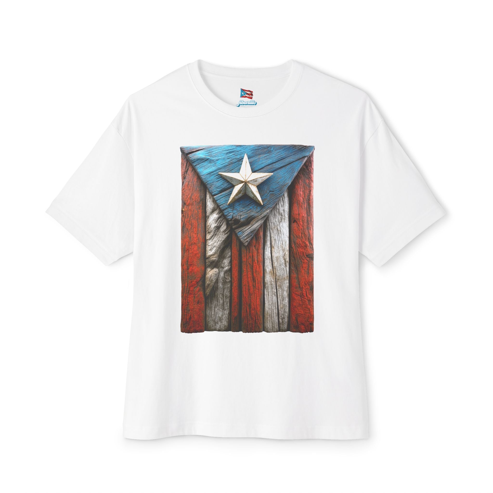 Camiseta Premium “Bandera en Madera” Orgullo de Puerto Rico 🇵🇷