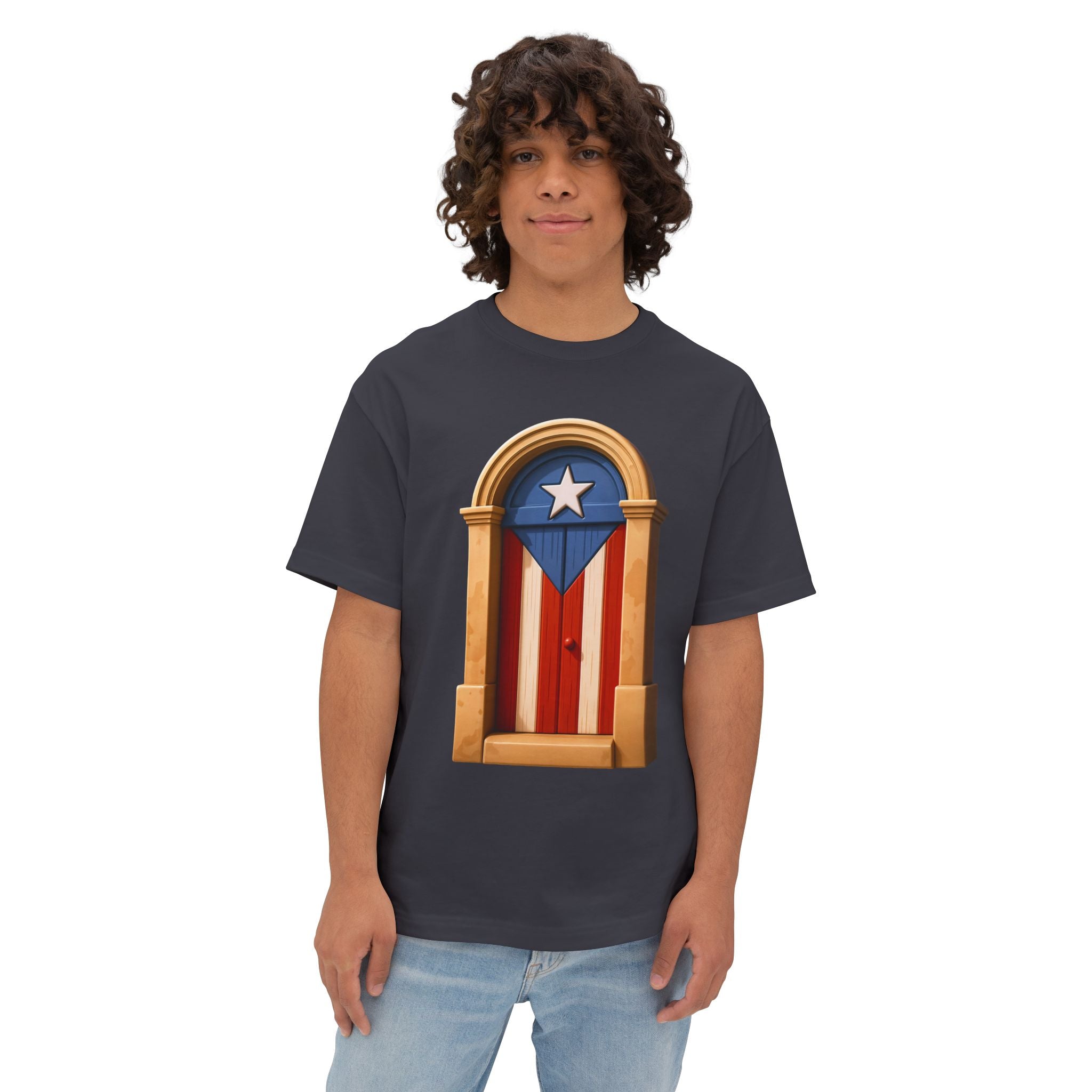 Camiseta Premium “Puerta Boricua” Oversized Heavy Weight 🇵🇷
