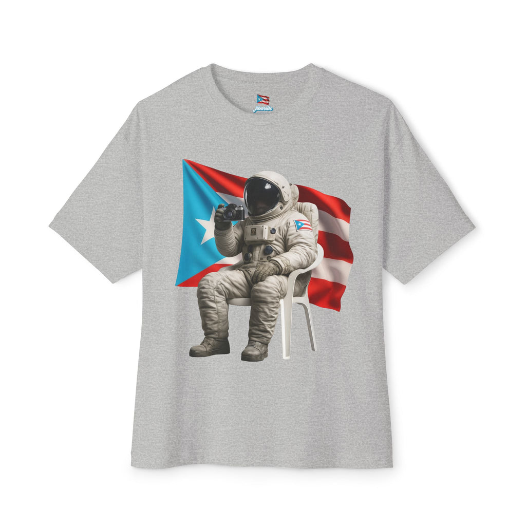 Camiseta Premium front print “Boricua en la Luna” Astronauta Boricua Oversized Heavy Weight 🇵🇷