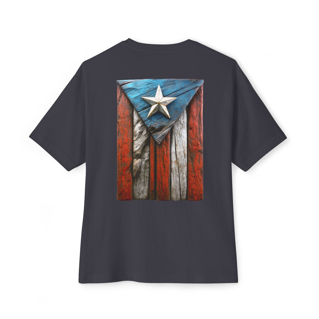 Camiseta Premium double print “Bandera en Madera” Orgullo de Puerto Rico 🇵🇷