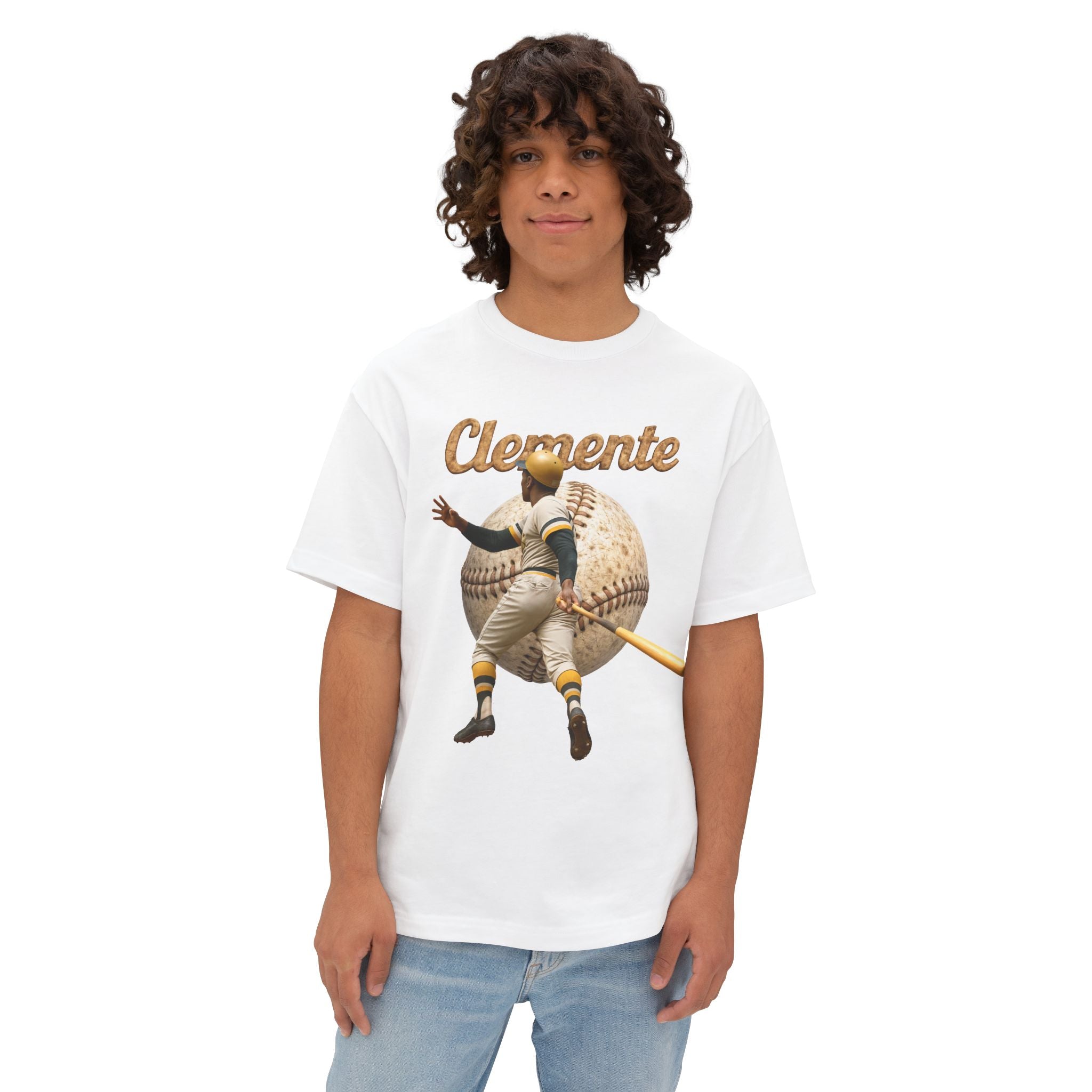 Camiseta Premium front print “Clemente Leyenda” Oversized Heavy Weight 🇵🇷