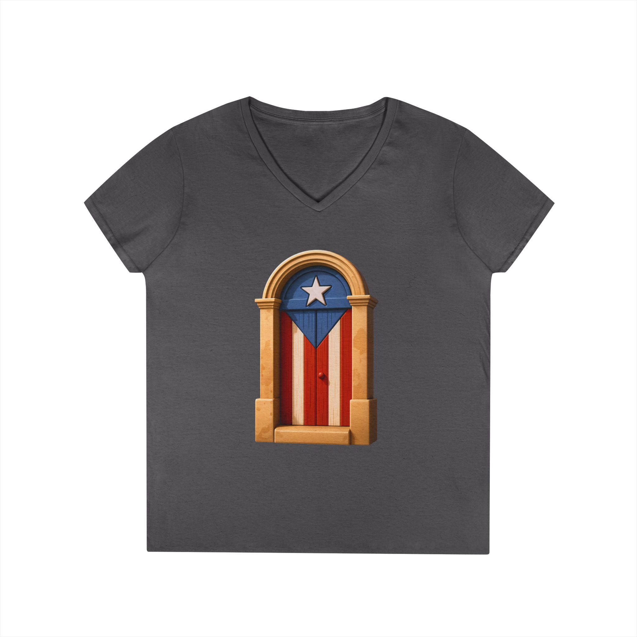 Camiseta V-Neck “Puerta de San Juan” Orgullo y Tradición de Puerto Rico 🇵🇷