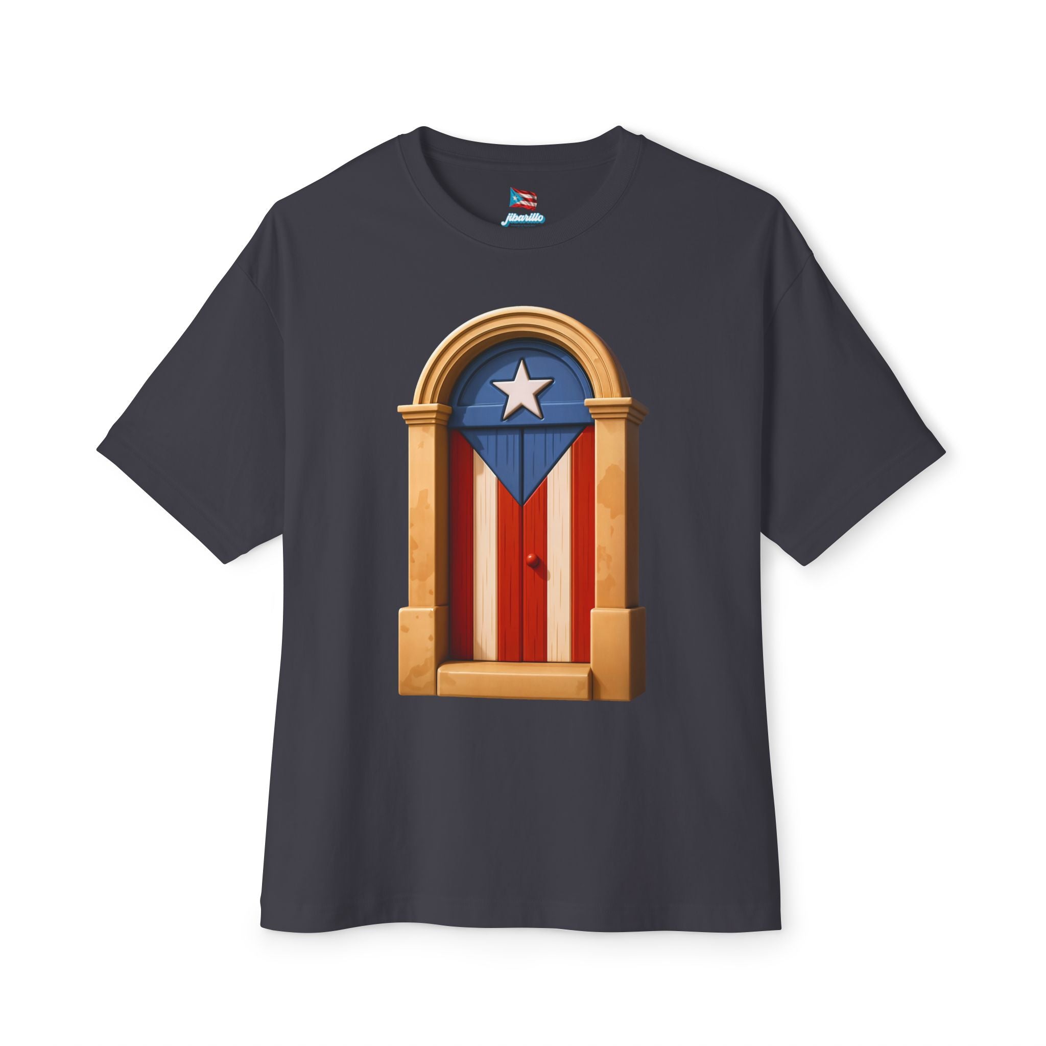 Camiseta Premium front print “Puerta Boricua” Oversized Heavy Weight 🇵🇷