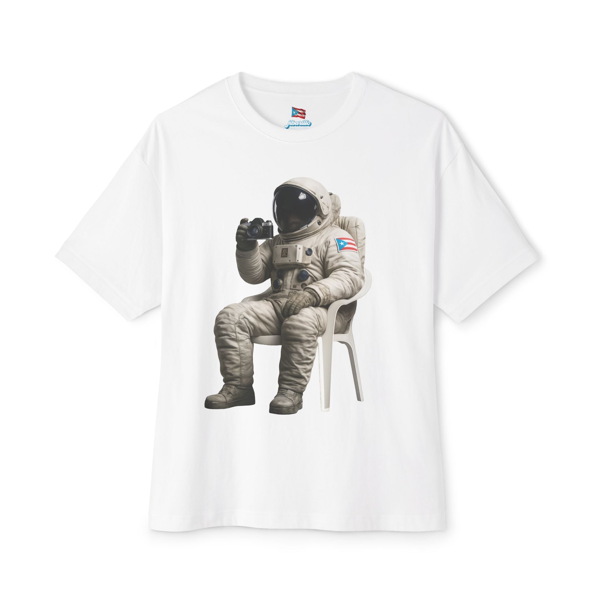 Camiseta Premium “Boricua en la Luna” Astronauta Boricua Oversized Heavy Weight 🇵🇷