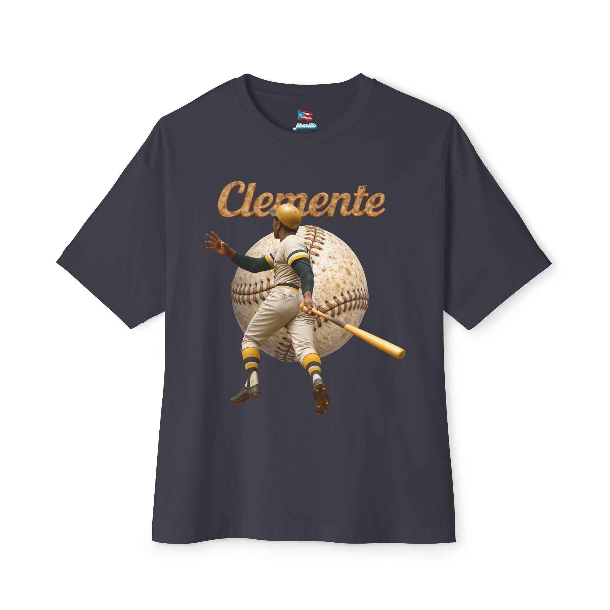 Camiseta Premium front print “Clemente Leyenda” Oversized Heavy Weight 🇵🇷