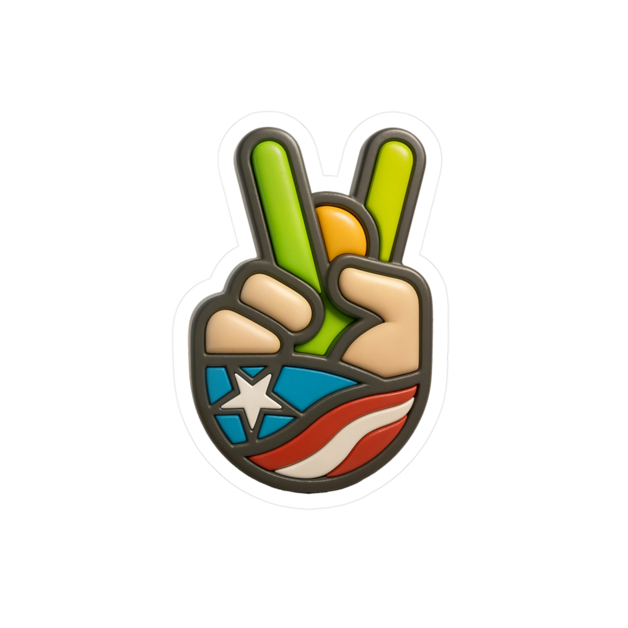 Sticker Paz Boricua Stickers de Puerto Rico -Jibarillo