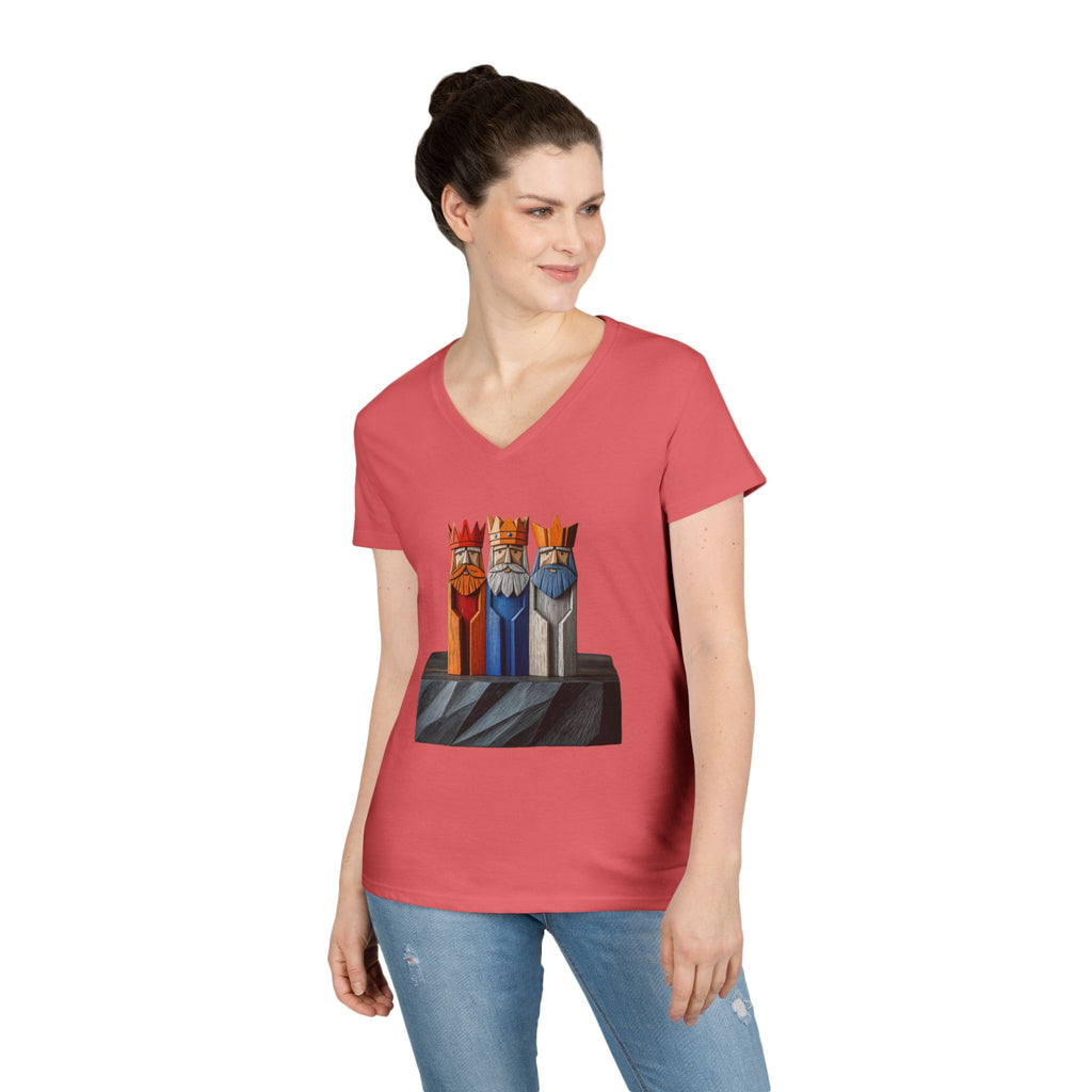 Camiseta V-Neck “Tres Reyes Boricuas” Tradición, Fe y Cultura de Puerto Rico 🇵🇷