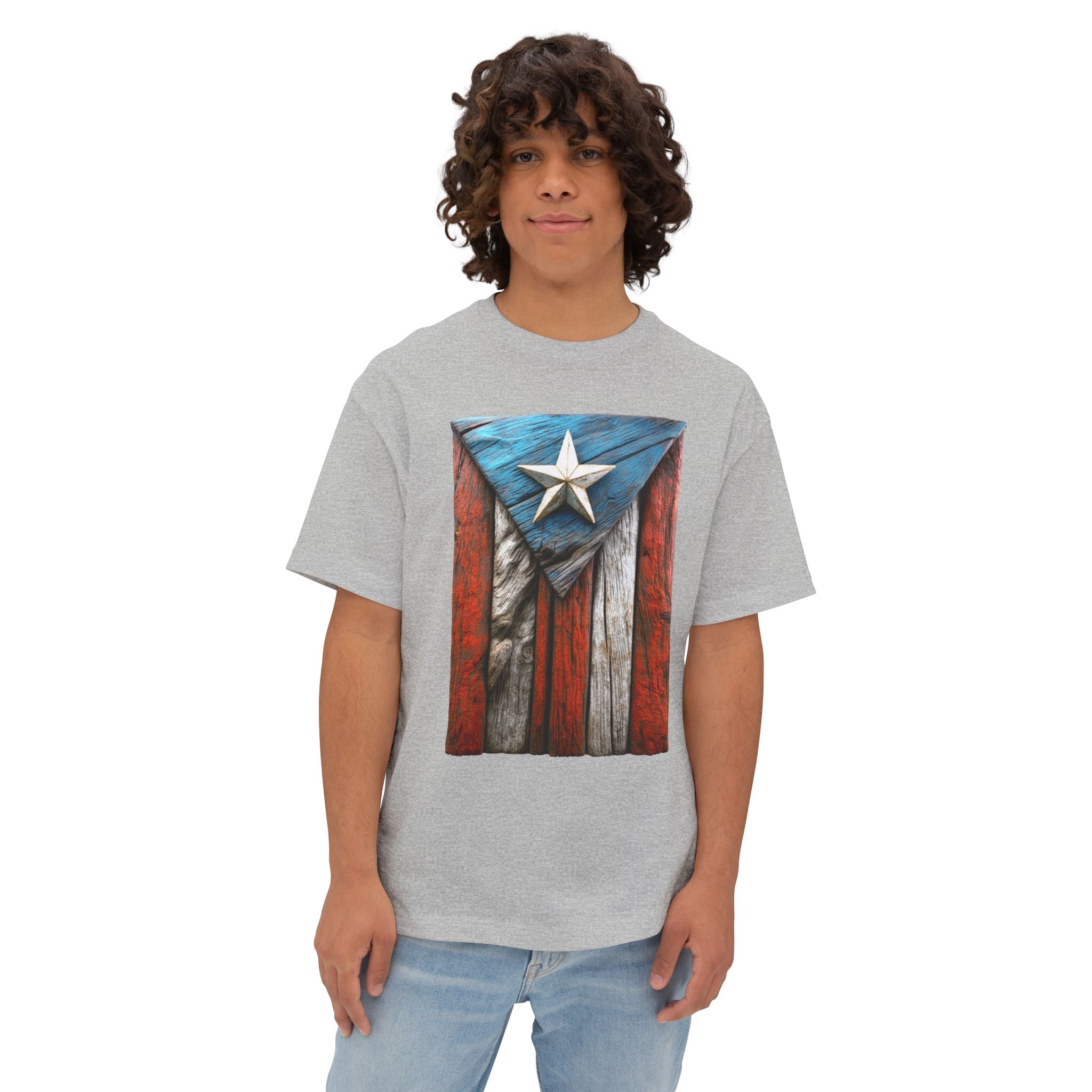 Camiseta Premium “Bandera en Madera” Orgullo de Puerto Rico 🇵🇷