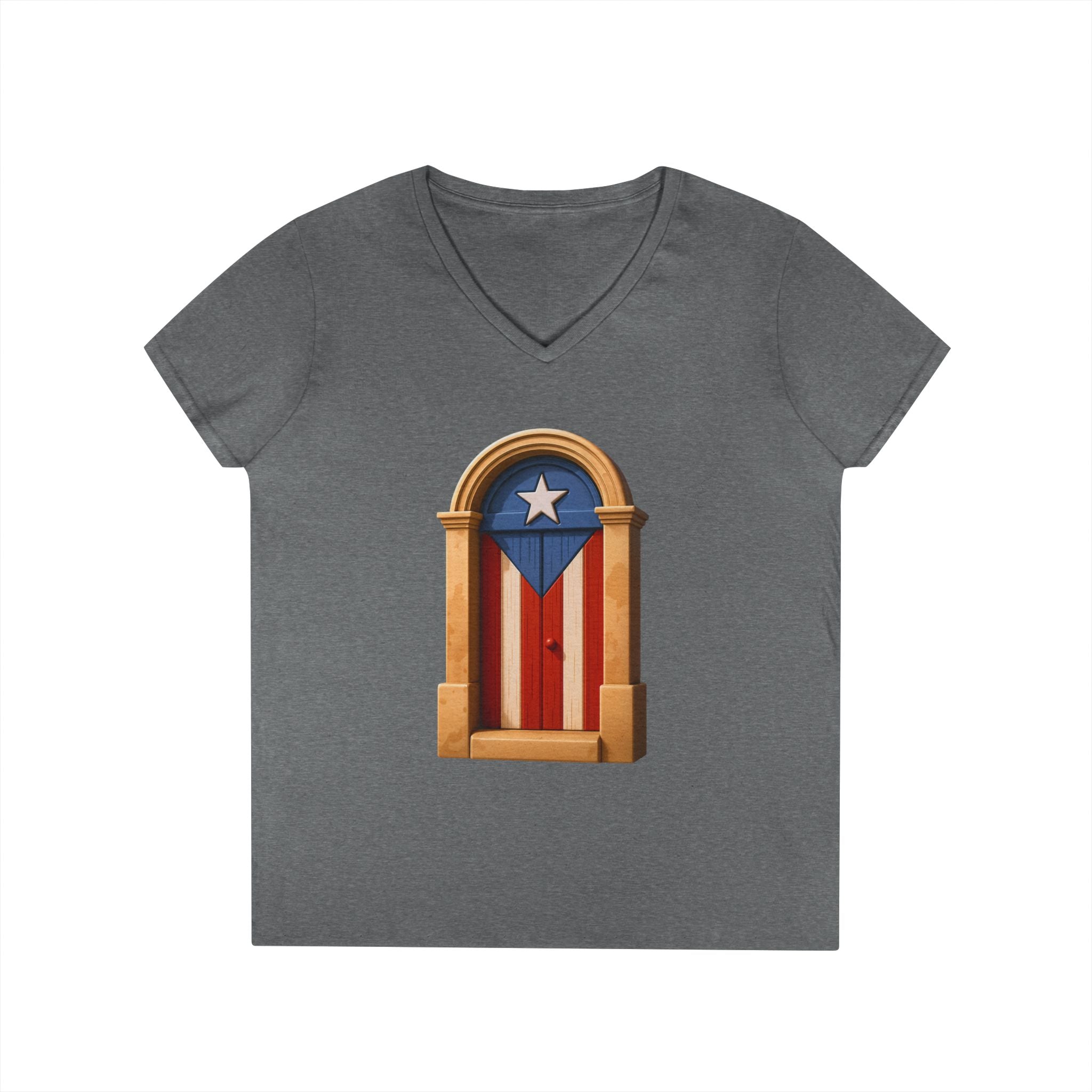 Camiseta V-Neck “Puerta de San Juan” Orgullo y Tradición de Puerto Rico 🇵🇷