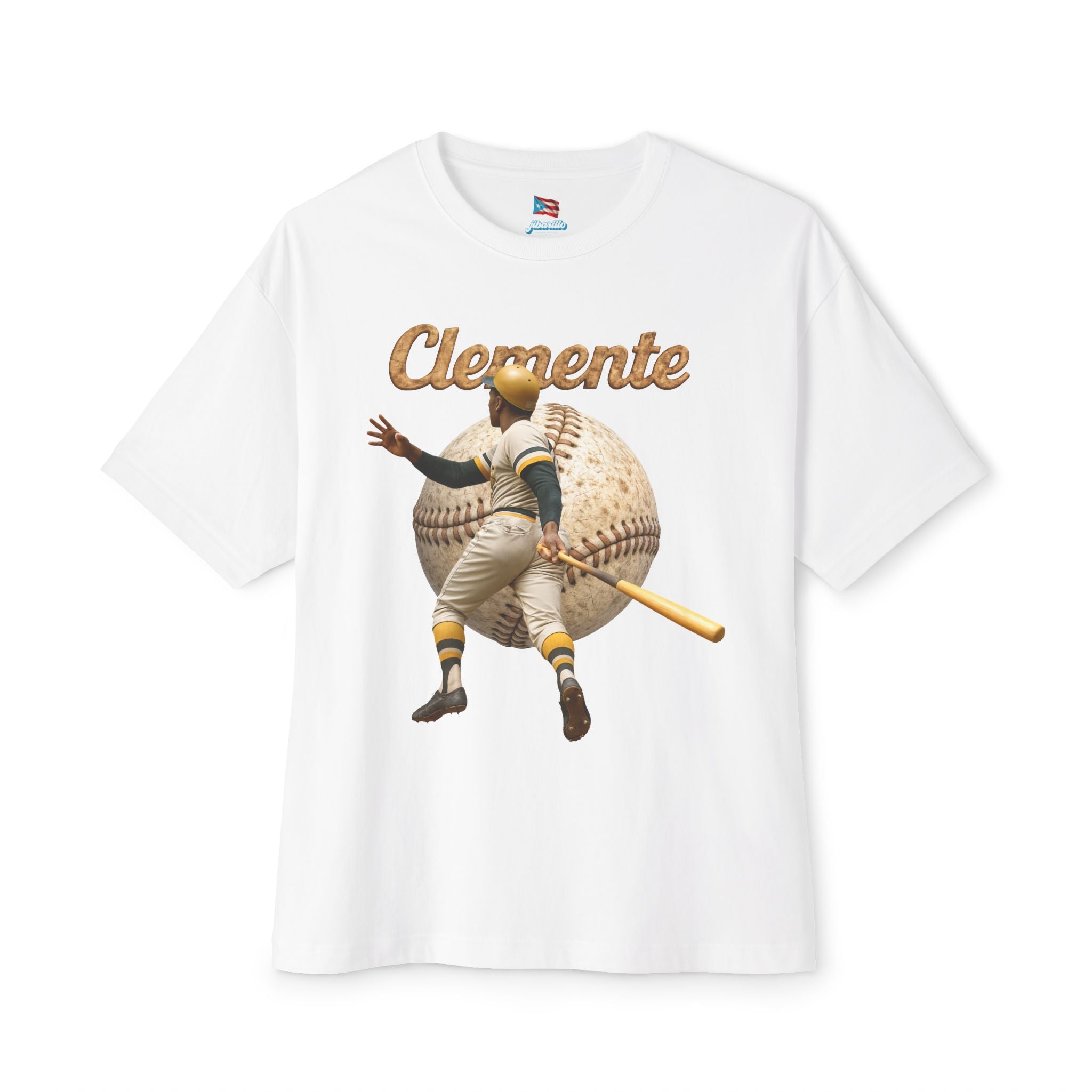 Camiseta Premium front print “Clemente Leyenda” Oversized Heavy Weight 🇵🇷