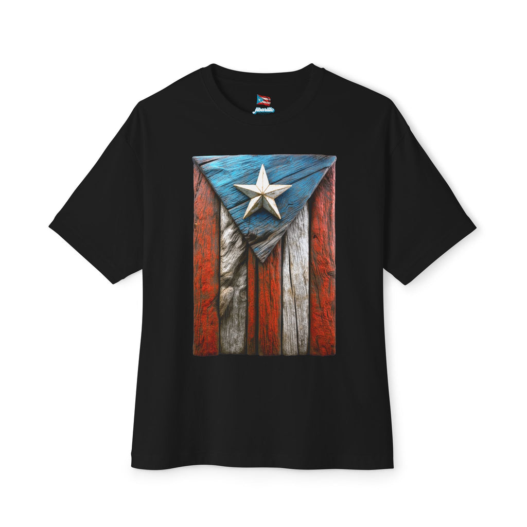 Camiseta Premium “Bandera en Madera” Orgullo de Puerto Rico 🇵🇷
