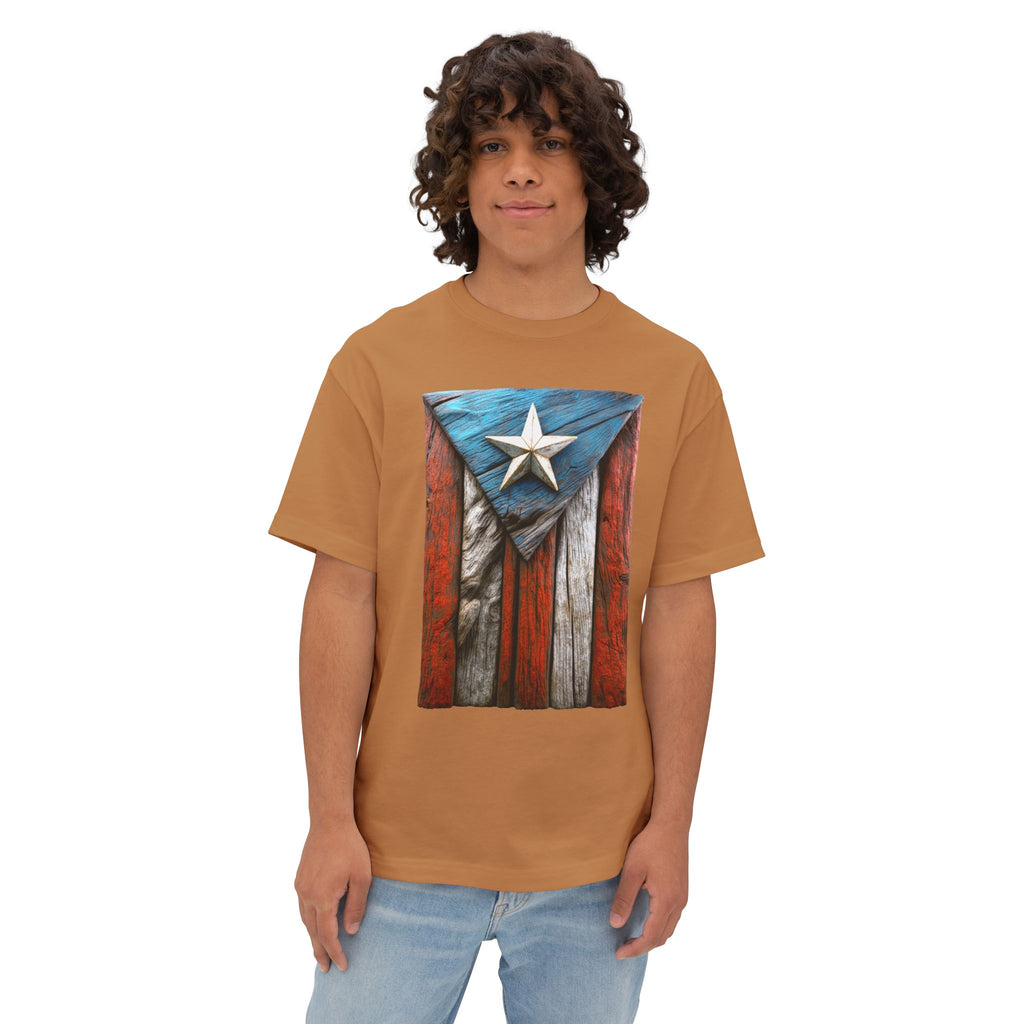 Camiseta Premium “Bandera en Madera” Orgullo de Puerto Rico 🇵🇷
