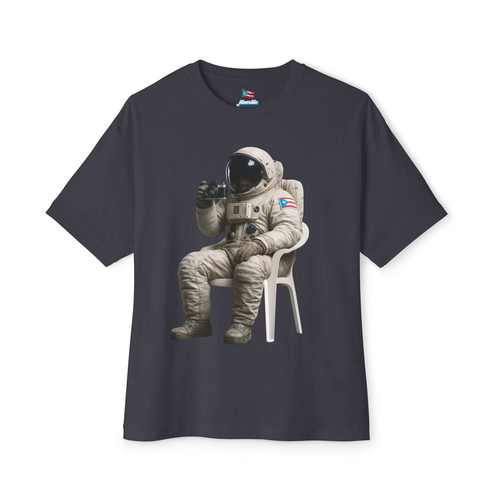 Camiseta Premium “Boricua en la Luna” Astronauta Boricua Oversized Heavy Weight 🇵🇷