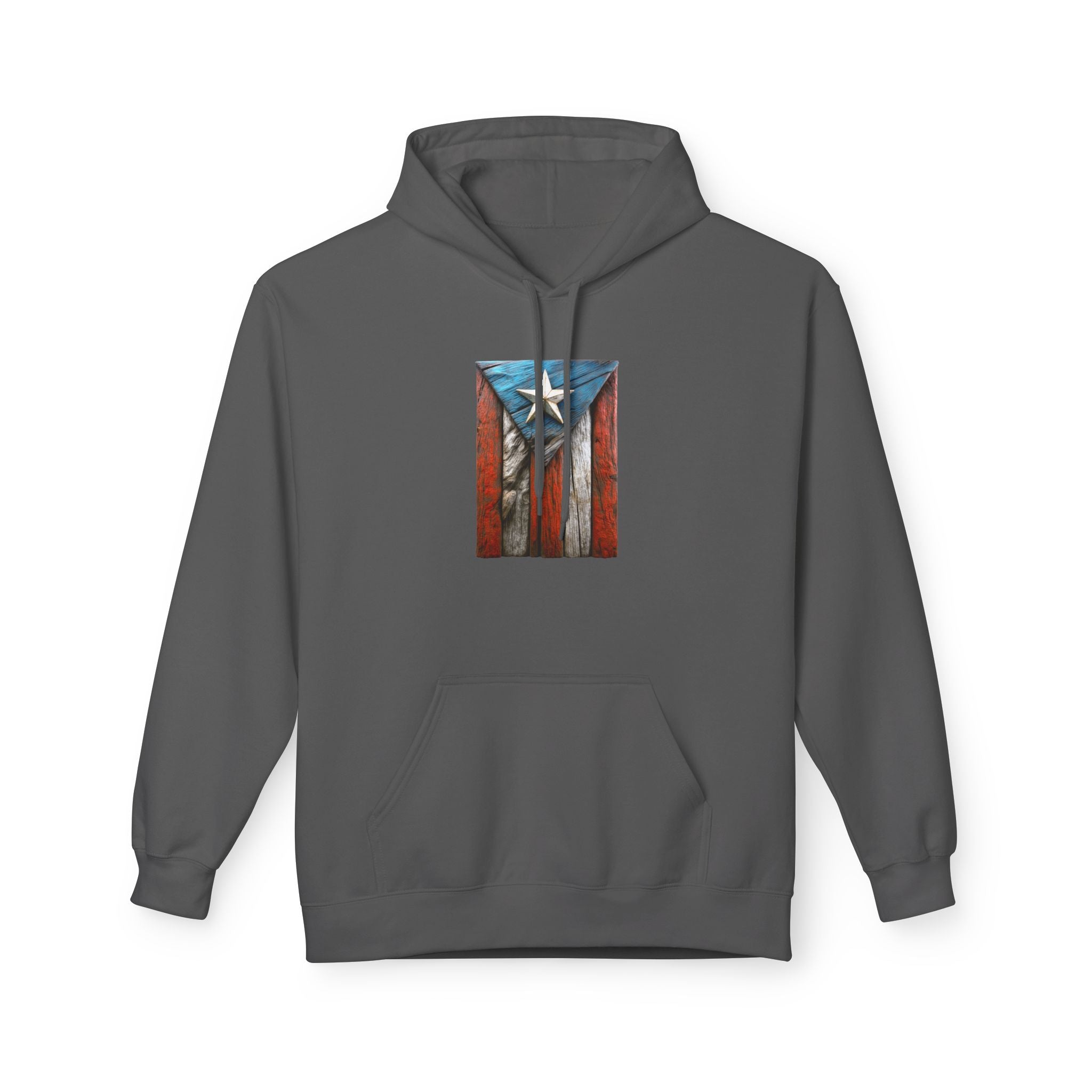 Hoodie Premium “Bandera en Madera” Orgullo de Puerto Rico 🇵🇷
