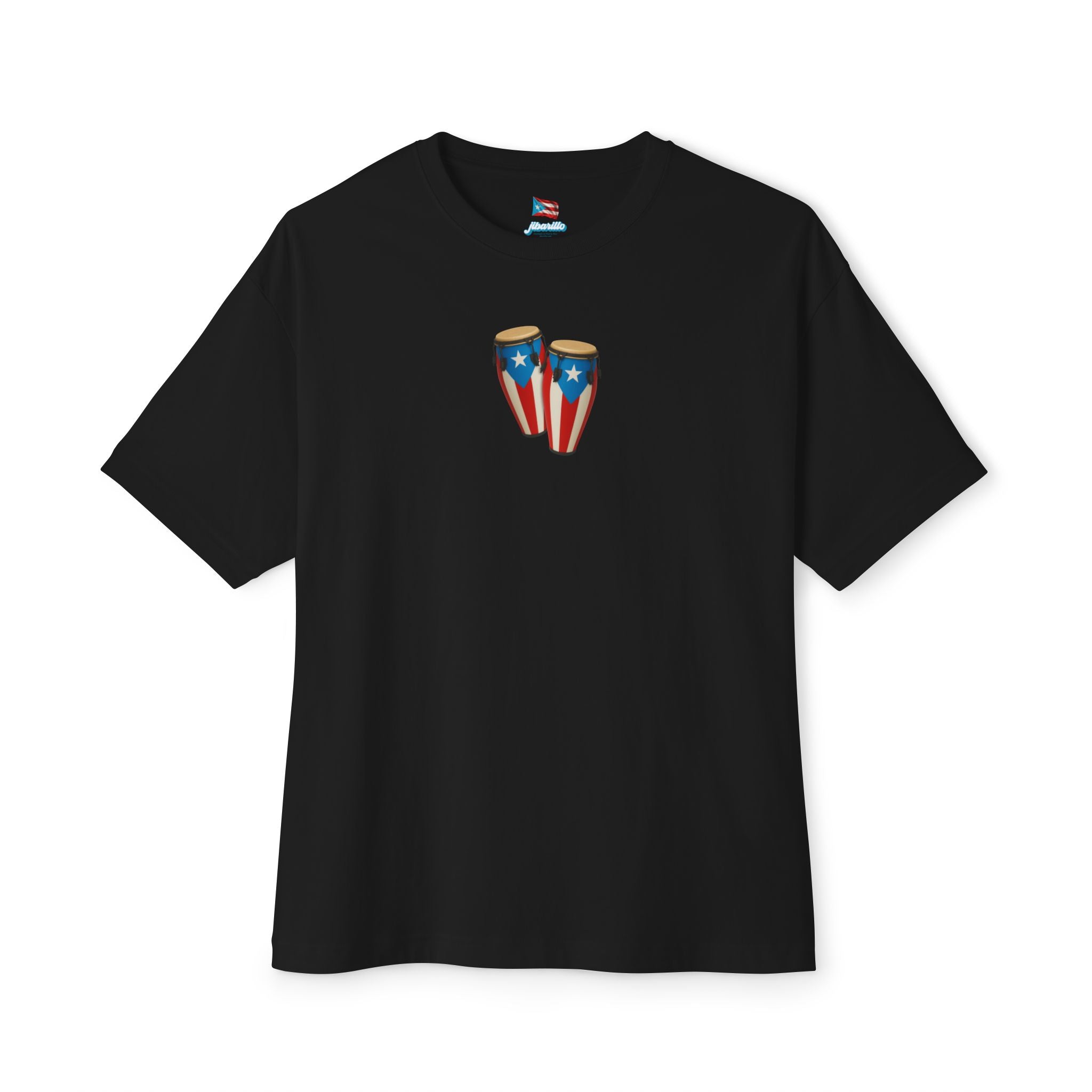Camiseta Oversized Heavy Weight Premium “Batey Boricua” Congas con Bandera de Puerto Rico 🇵🇷