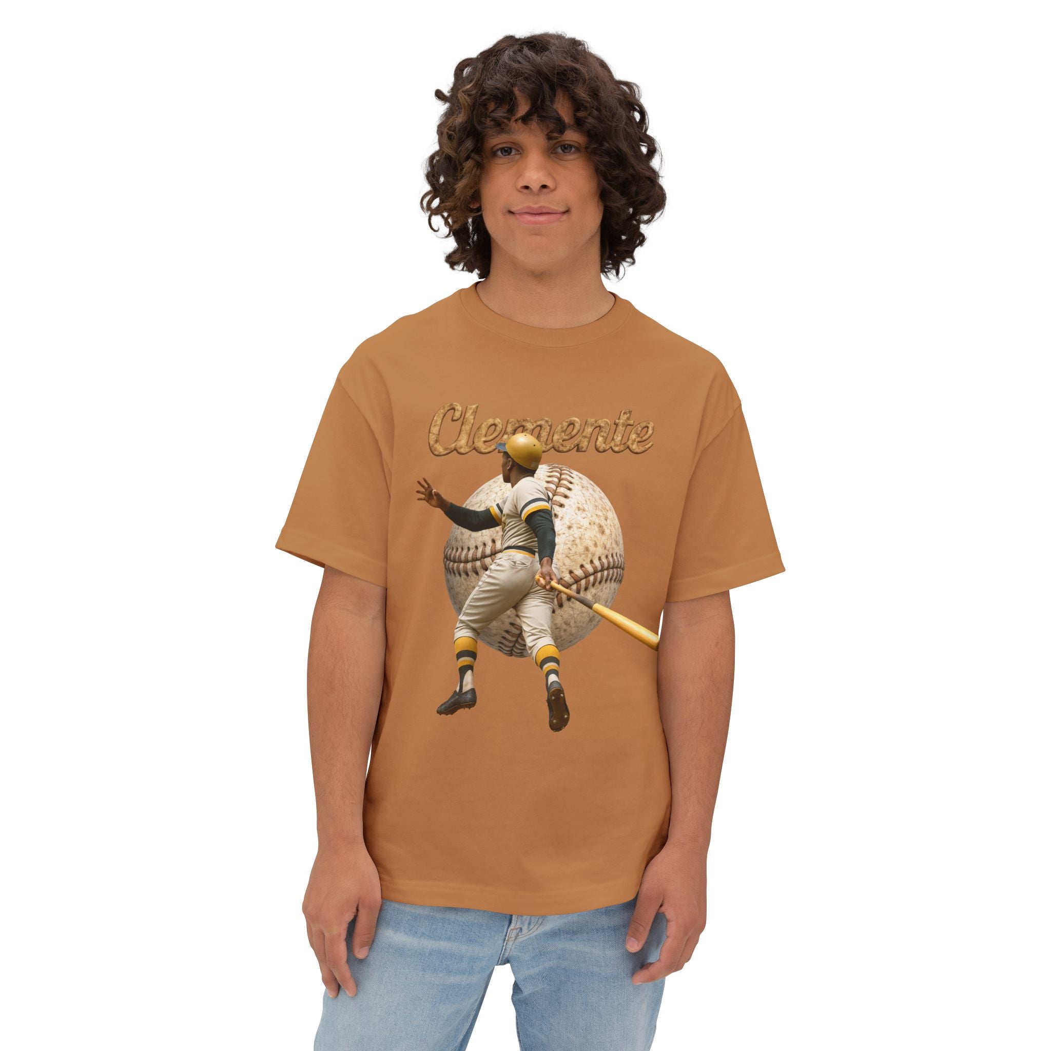 Camiseta Premium front print “Clemente Leyenda” Oversized Heavy Weight 🇵🇷