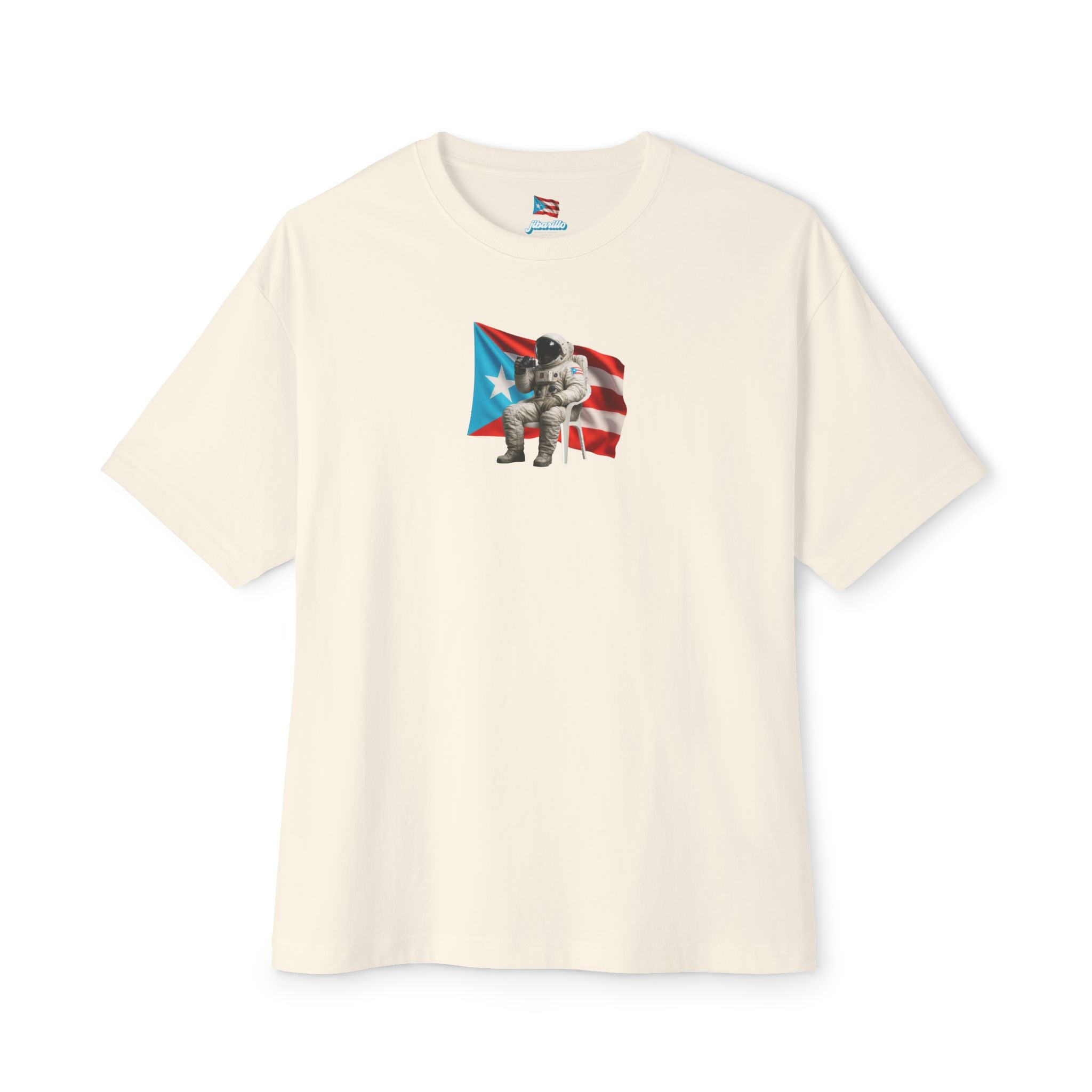 Camiseta Premium “Boricua en la Luna” Astronauta Boricua Oversized Heavy Weight 🇵🇷