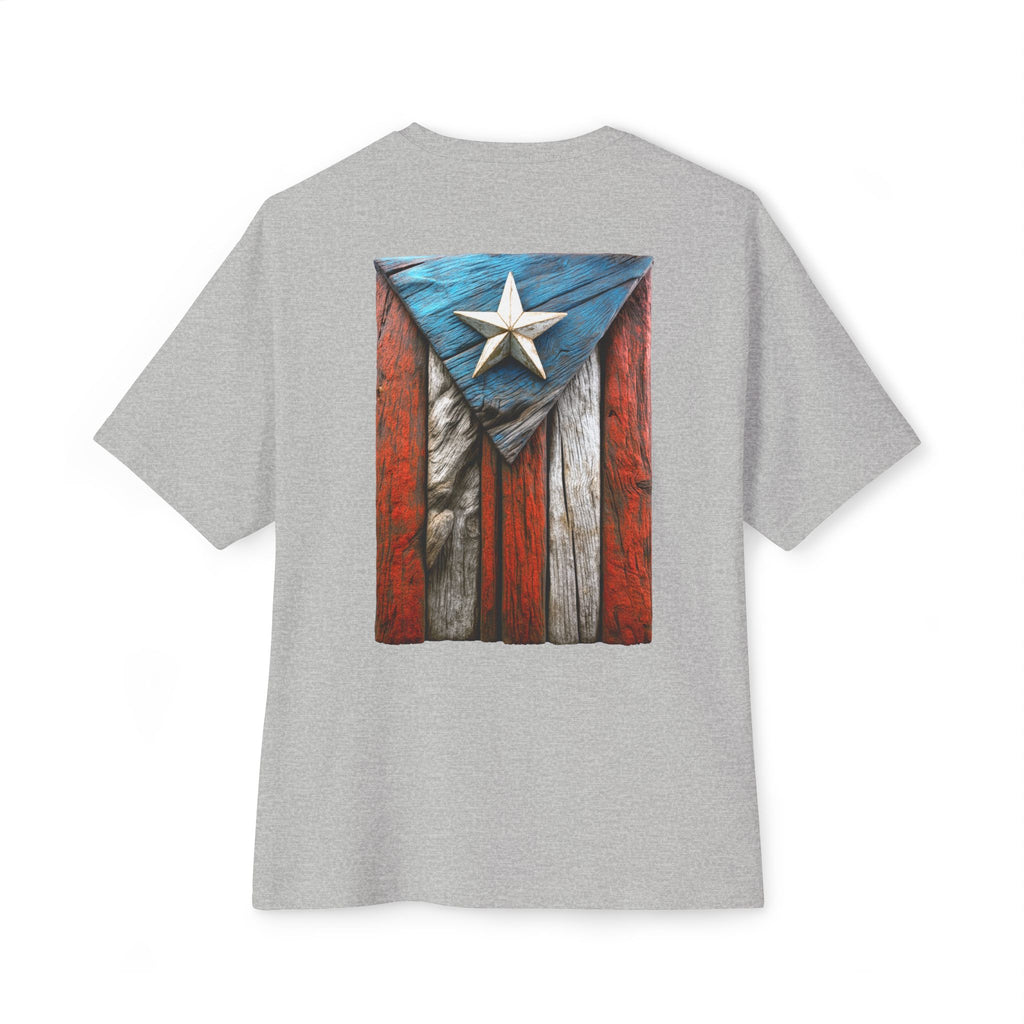 Camiseta Premium double print “Bandera en Madera” Orgullo de Puerto Rico 🇵🇷