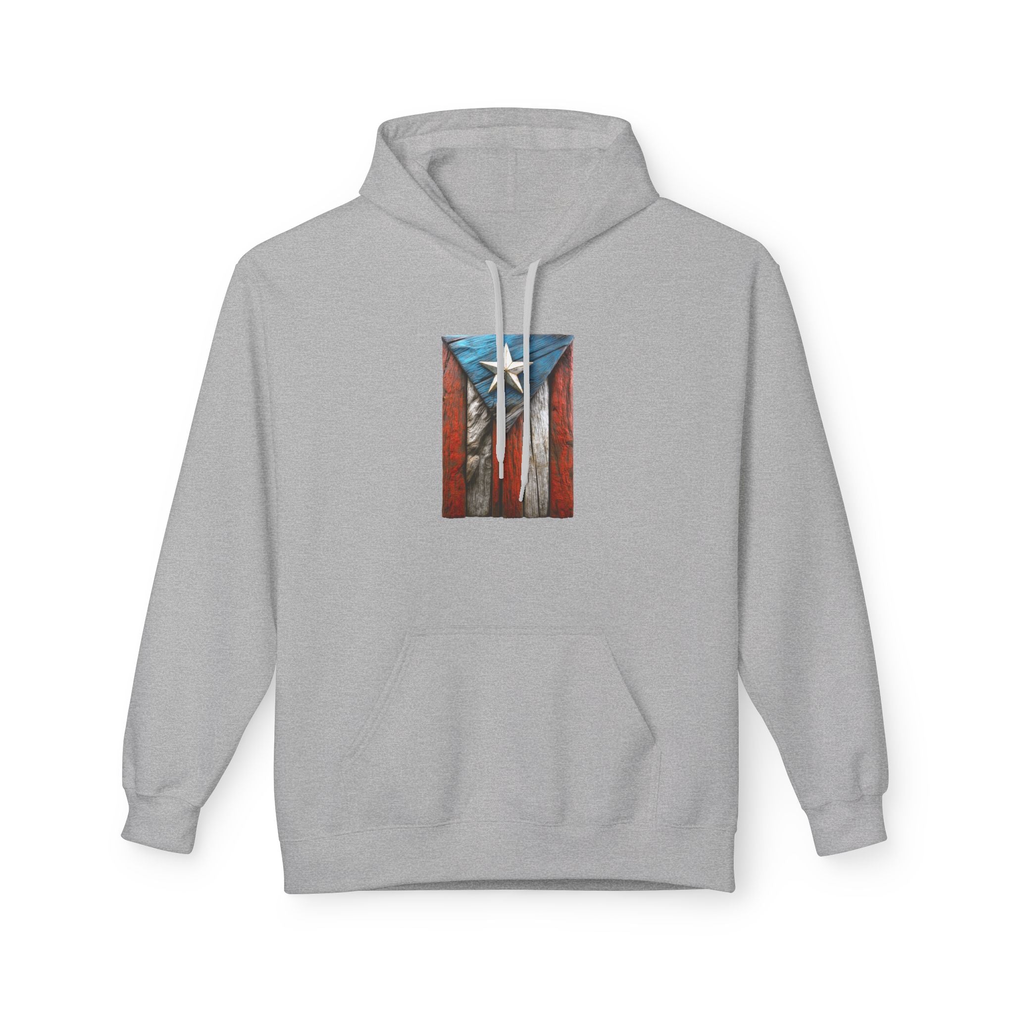 Hoodie Premium “Bandera en Madera” Orgullo de Puerto Rico 🇵🇷